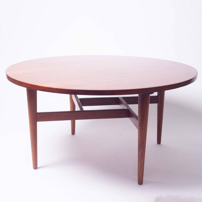 1950s Circular Mahogany Coffee Table By Gordon Russell