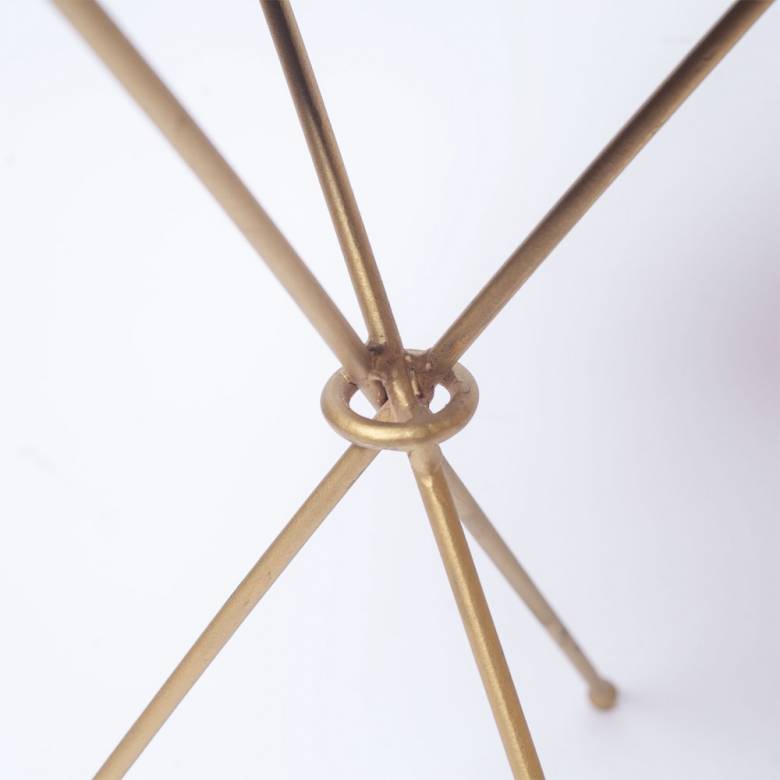 Green Resin Side Table With Brass Tripod Legs