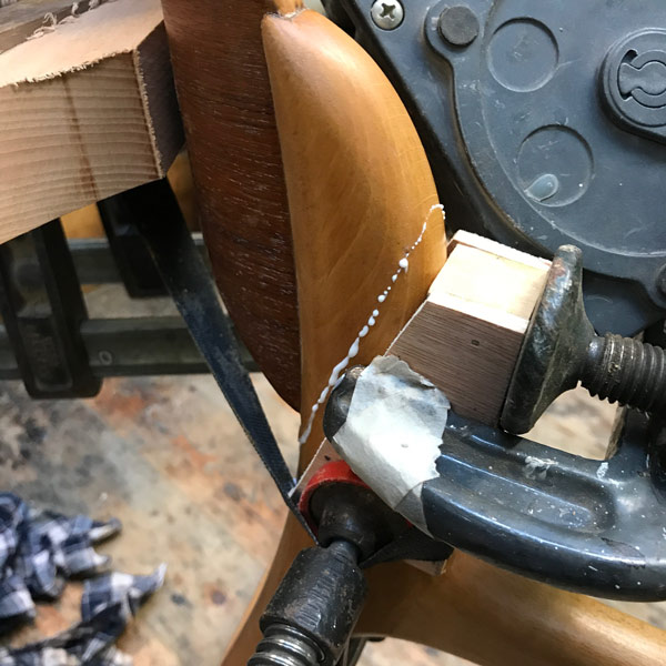 Repairing a chair frame