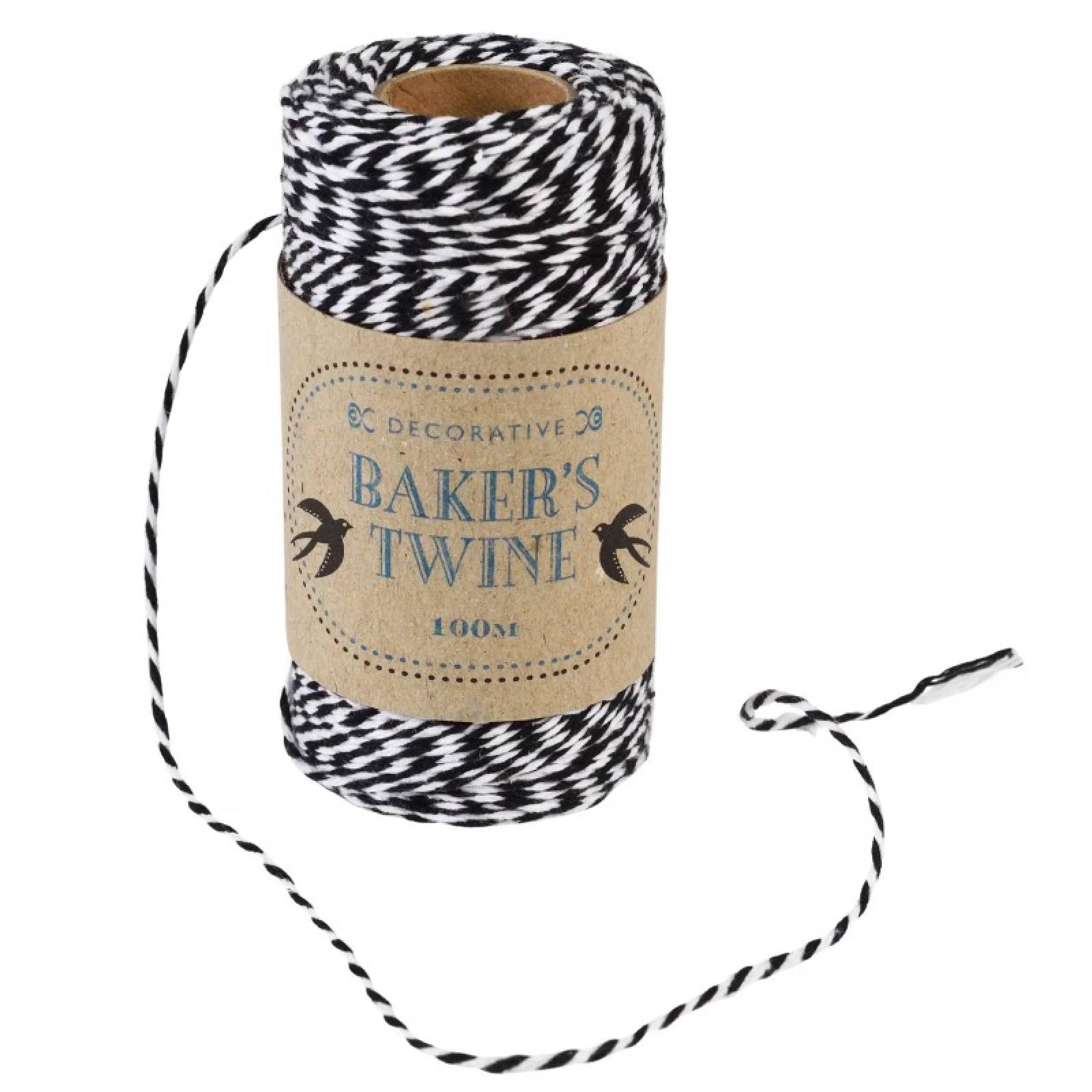 100M Roll Of Twine - Black & White