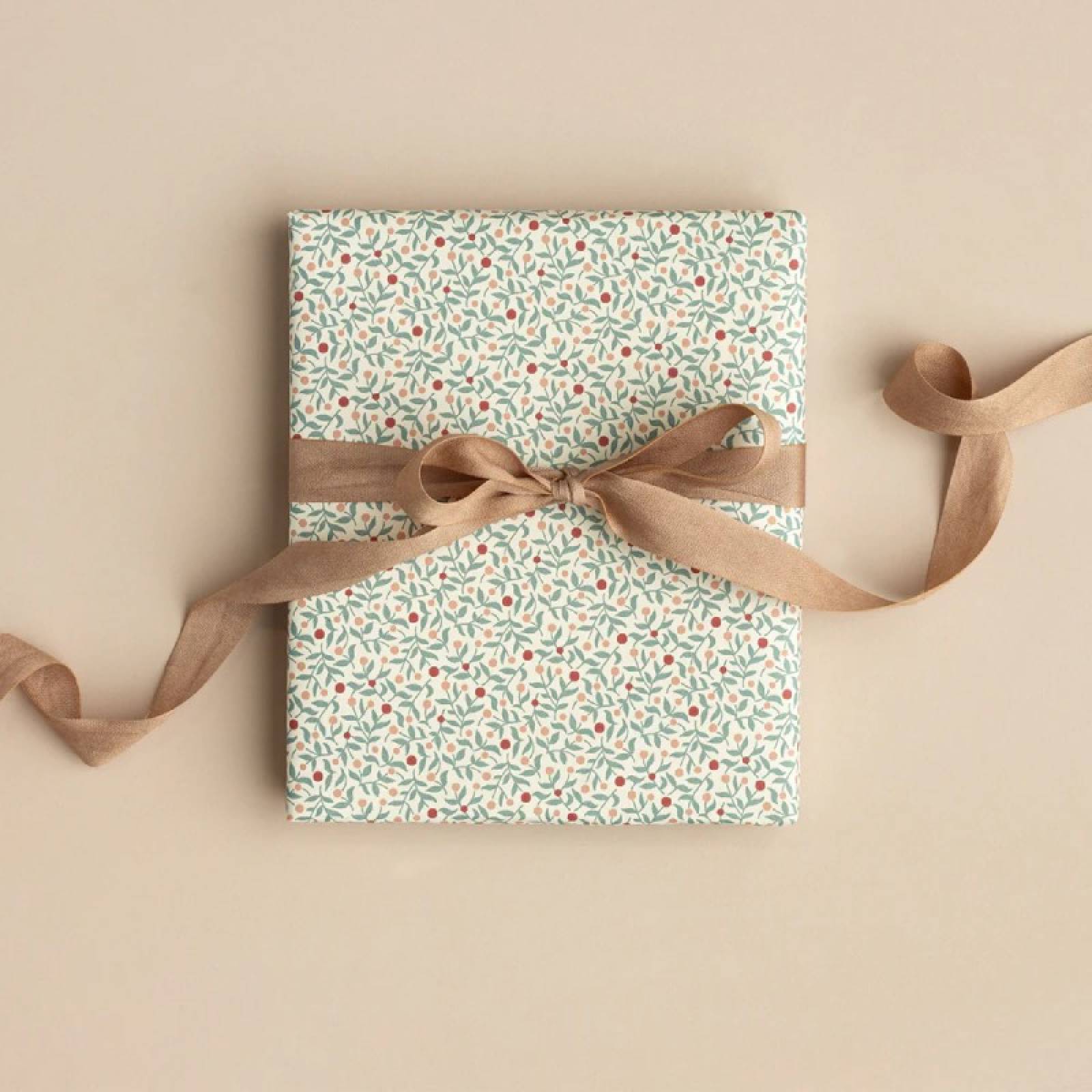 10M Roll Wrap - Berry Branches In Dusty Blue By Maileg thumbnails