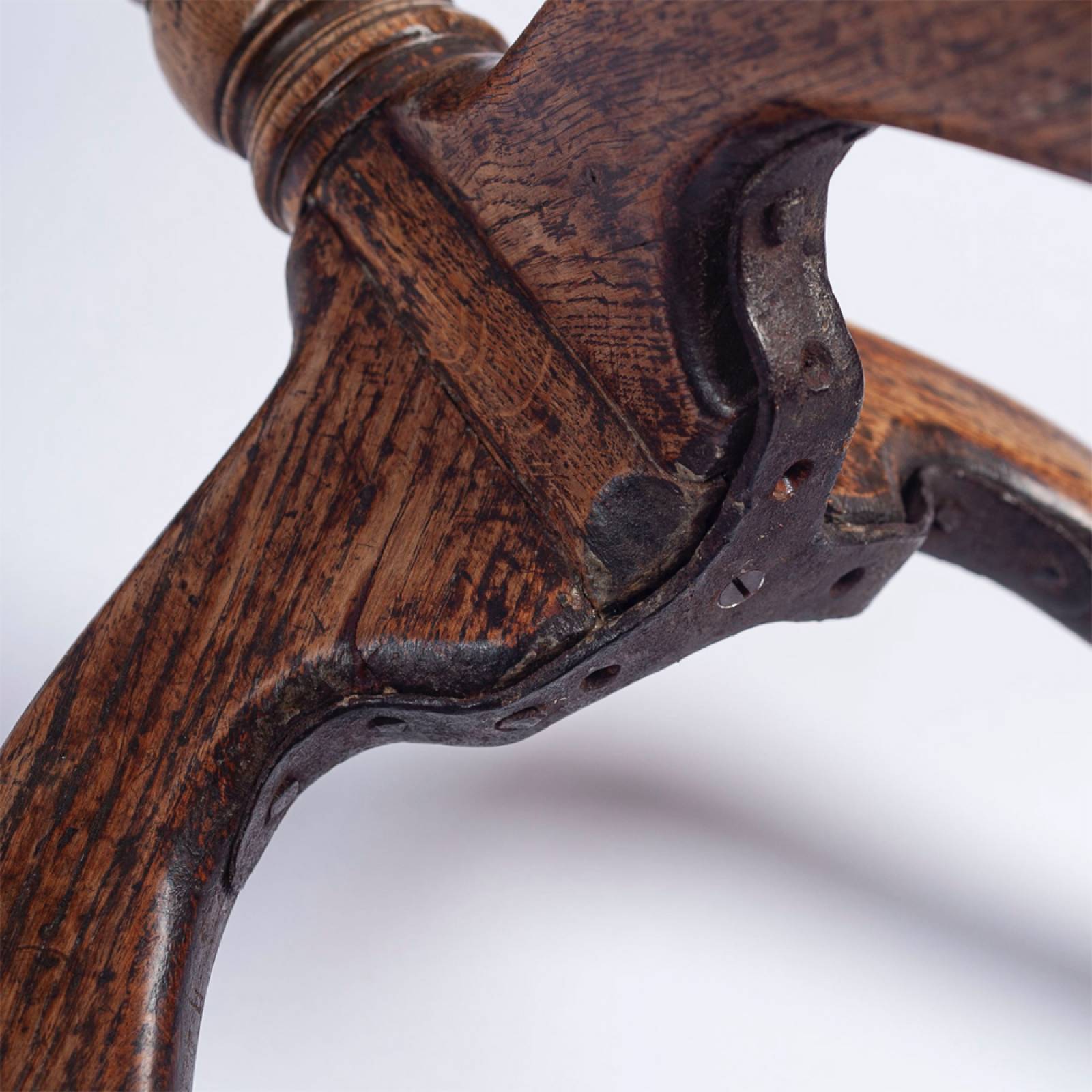 1920s Circular Oak Tripod Side Table thumbnails