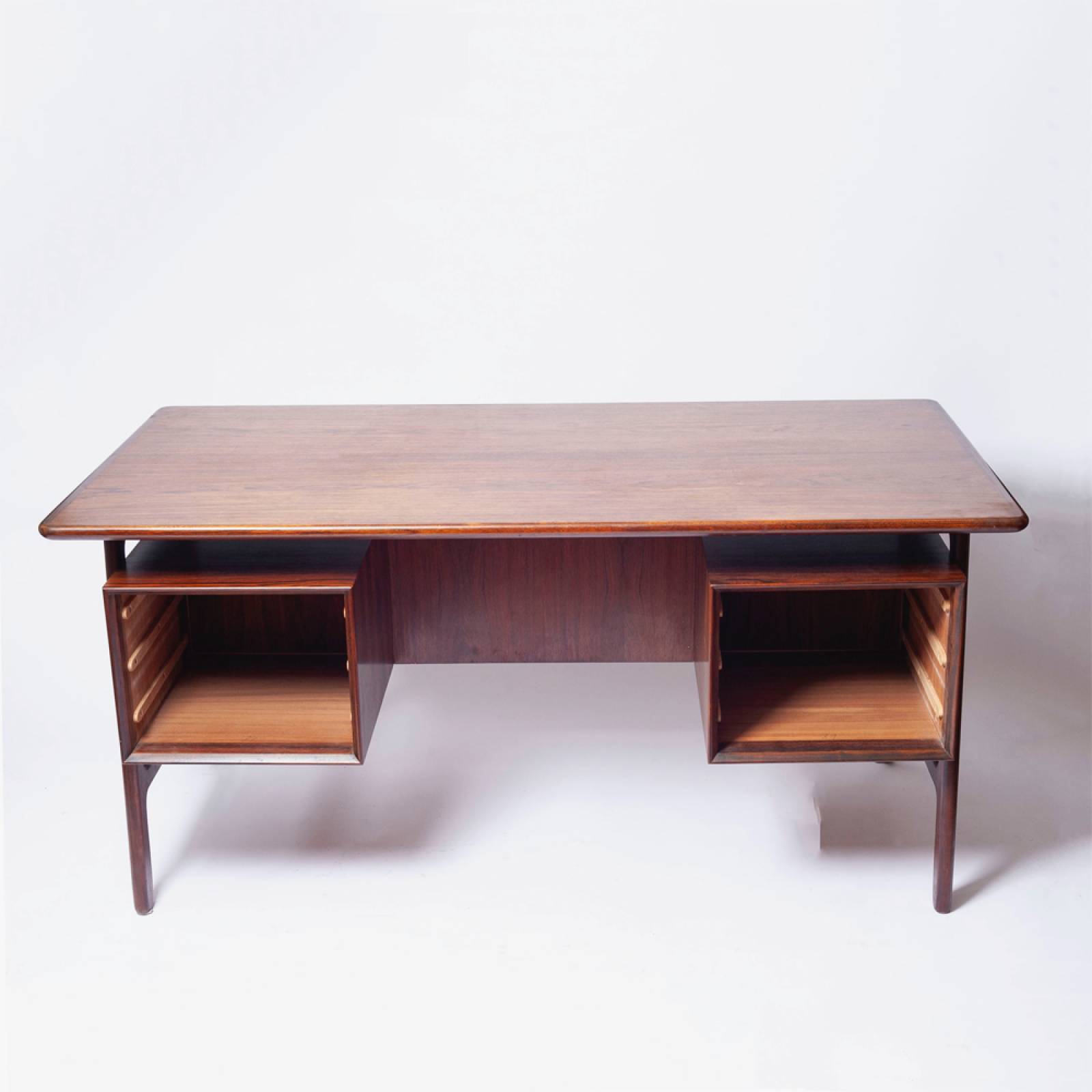 1960s Danish Rosewood Desk Model 75 By Gunni Omann thumbnails