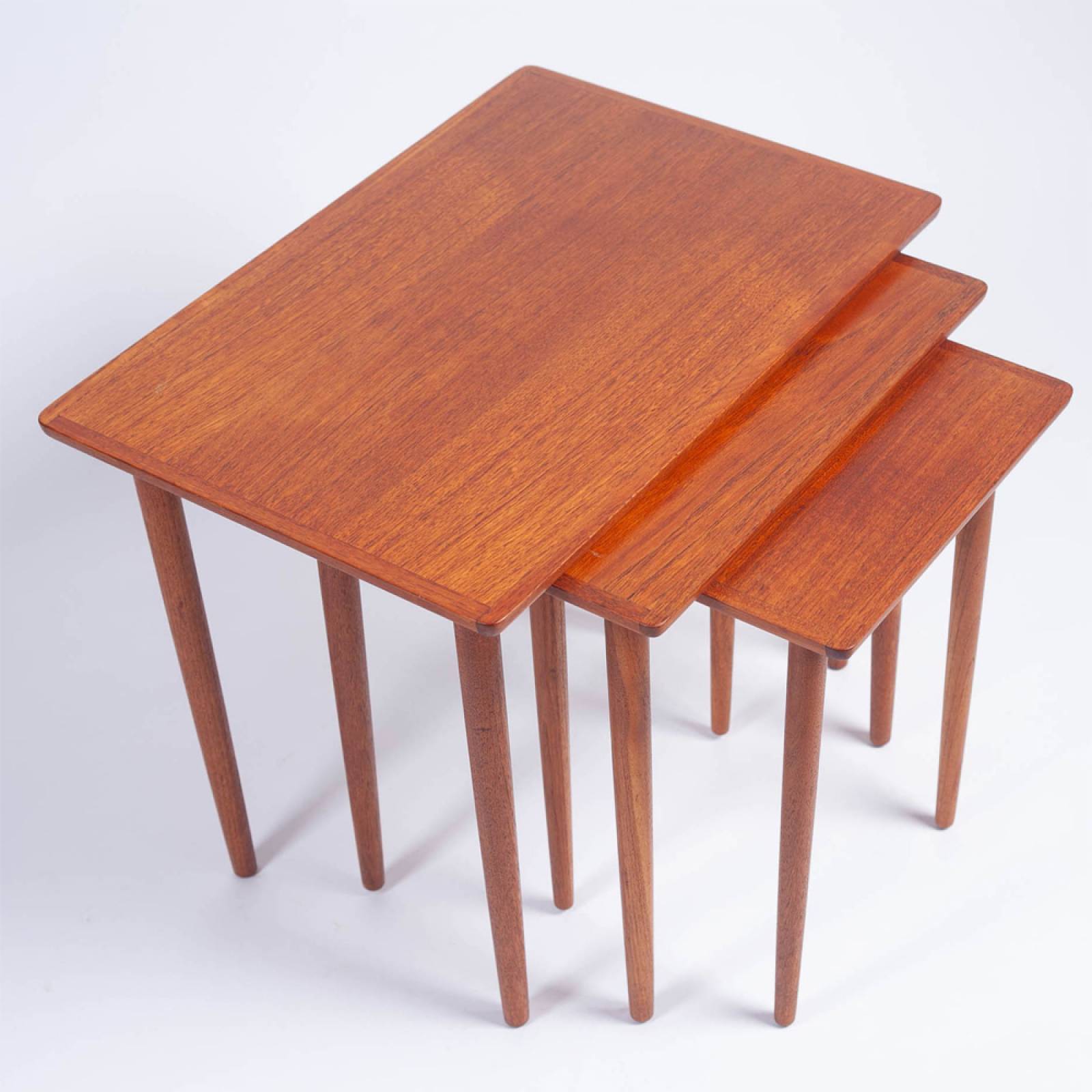 1960s Danish Teak Nest Of Side Tables By H.W. Klein For Bramin thumbnails