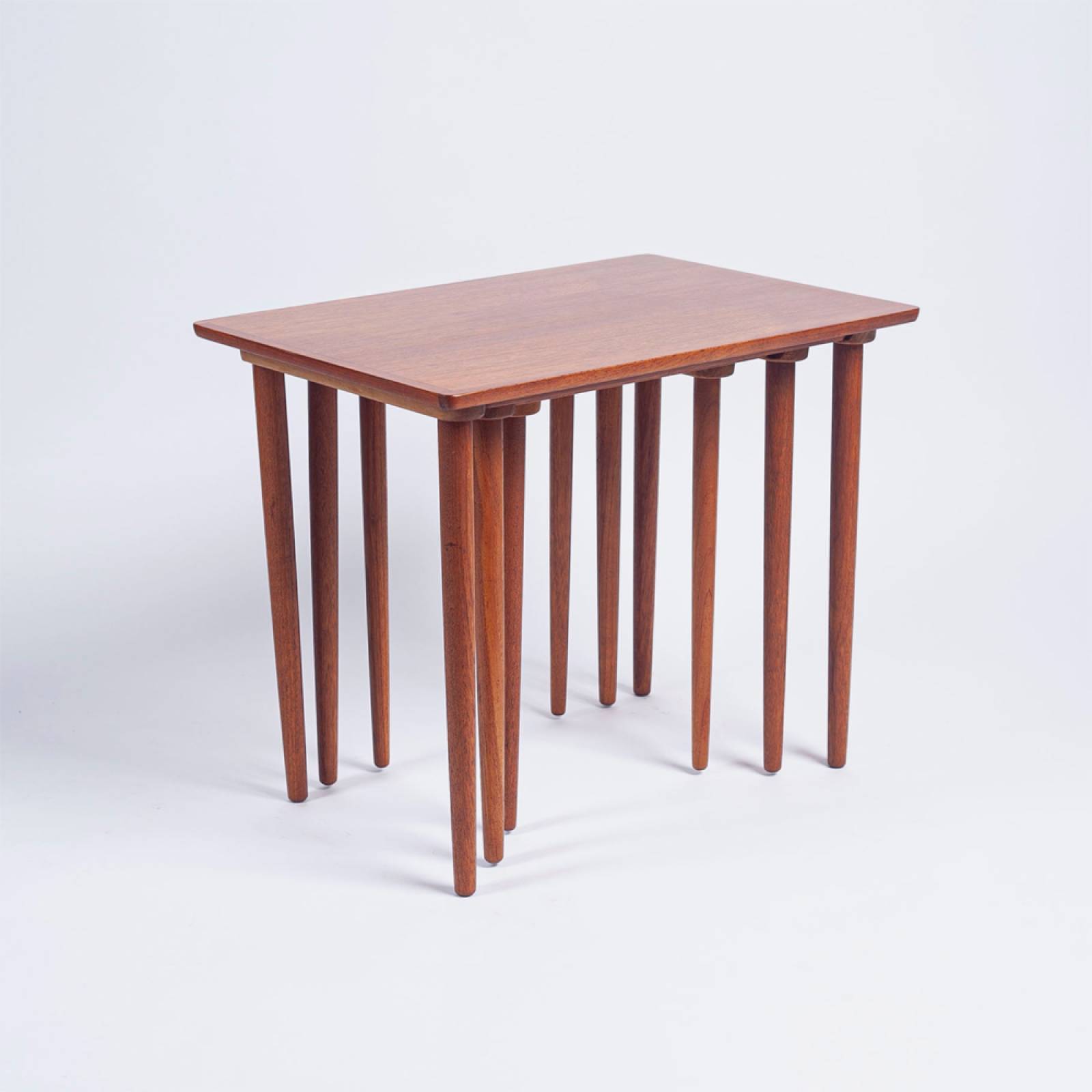 1960s Danish Teak Nest Of Side Tables By H.W. Klein For Bramin