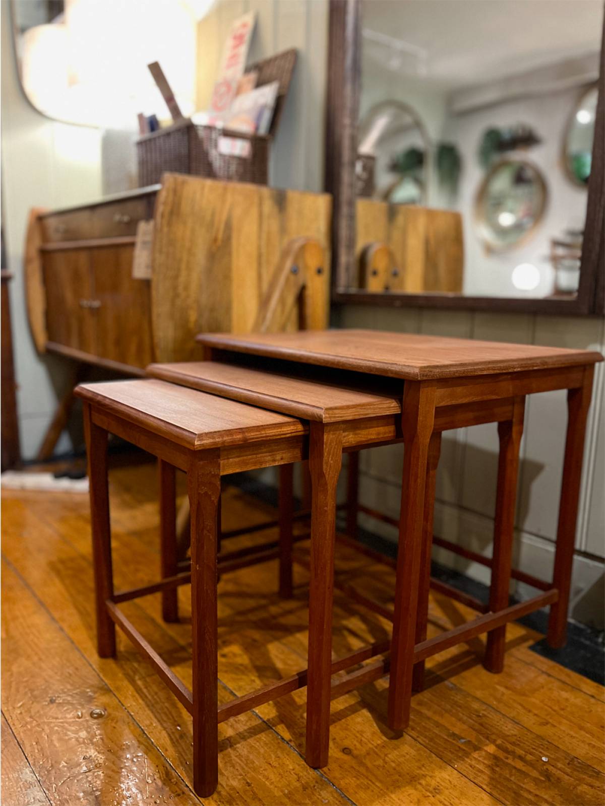 1960s Set of 3 Teak Nesting Tables By Toften Mobelfabrik