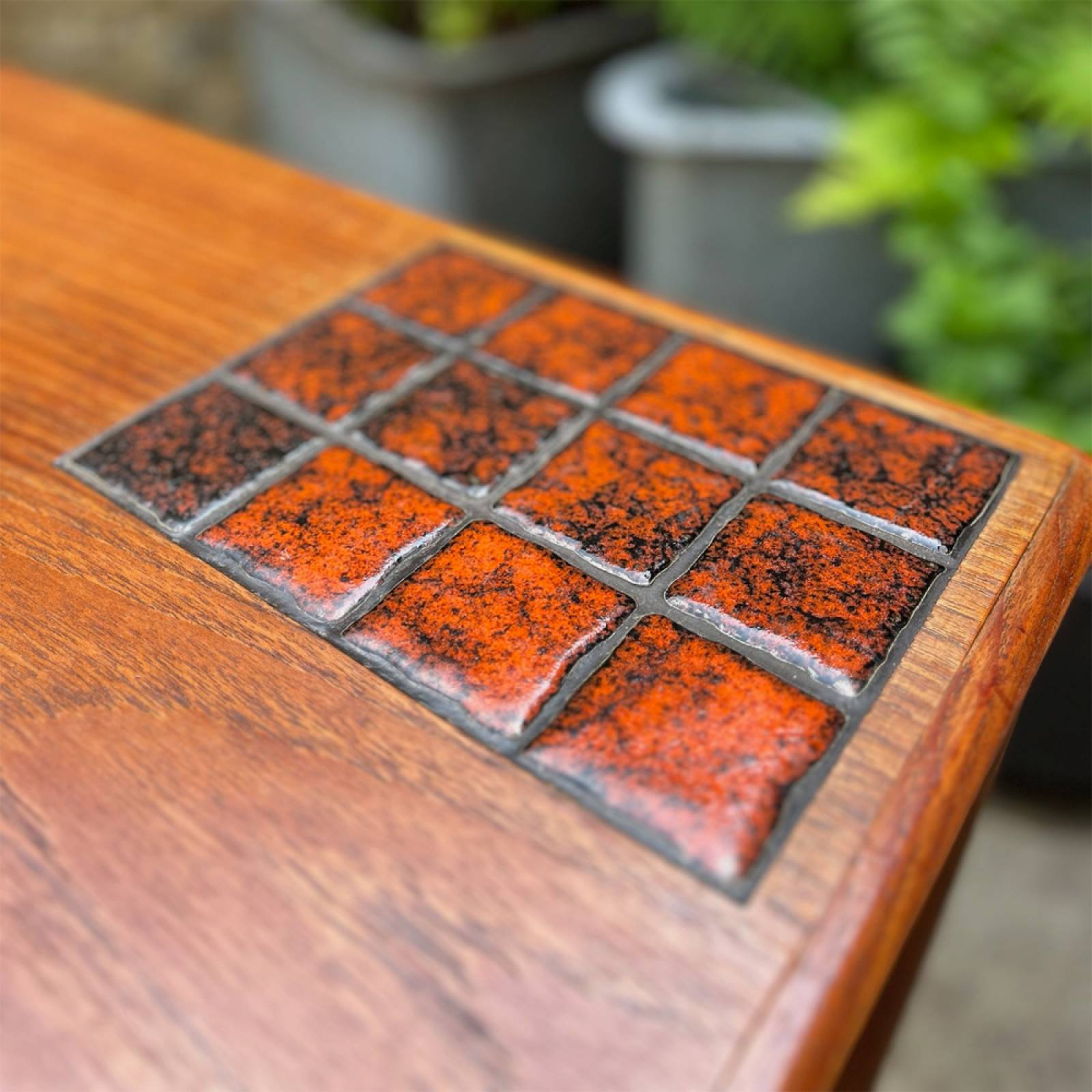 1960s Teak Nest Of Tables With Tile Top By H.W Klein For Bramin thumbnails