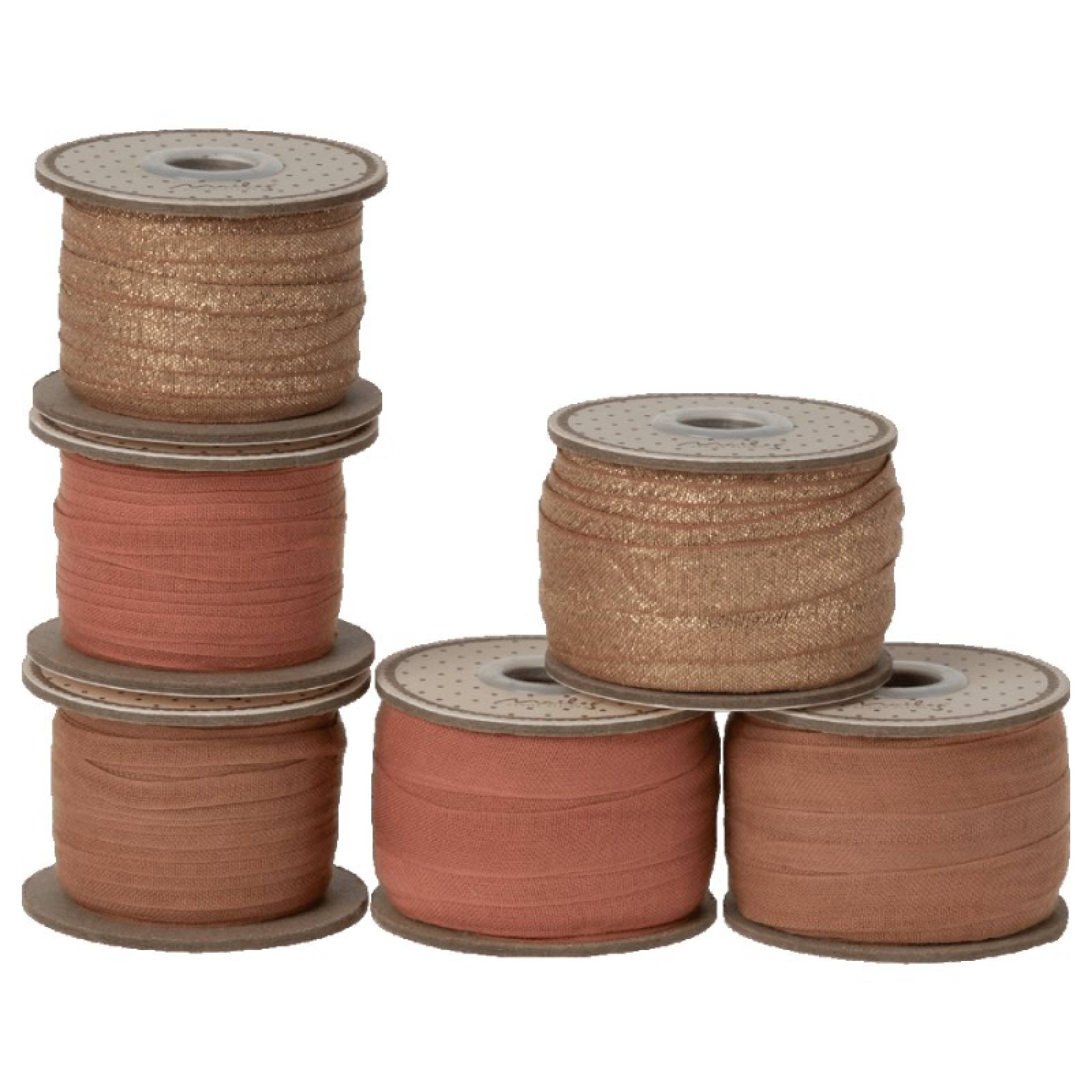20m Roll Of Ribbon In Vintage Rose/Gold By Maileg thumbnails