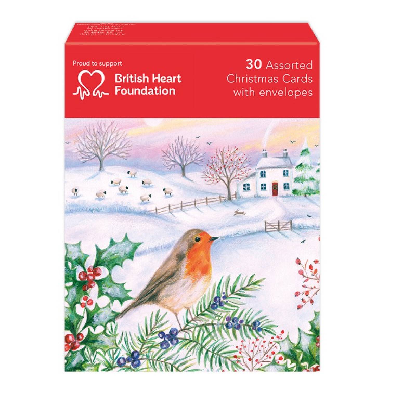 30 Christmas Card British Heart Foundation Charity Box By M&G