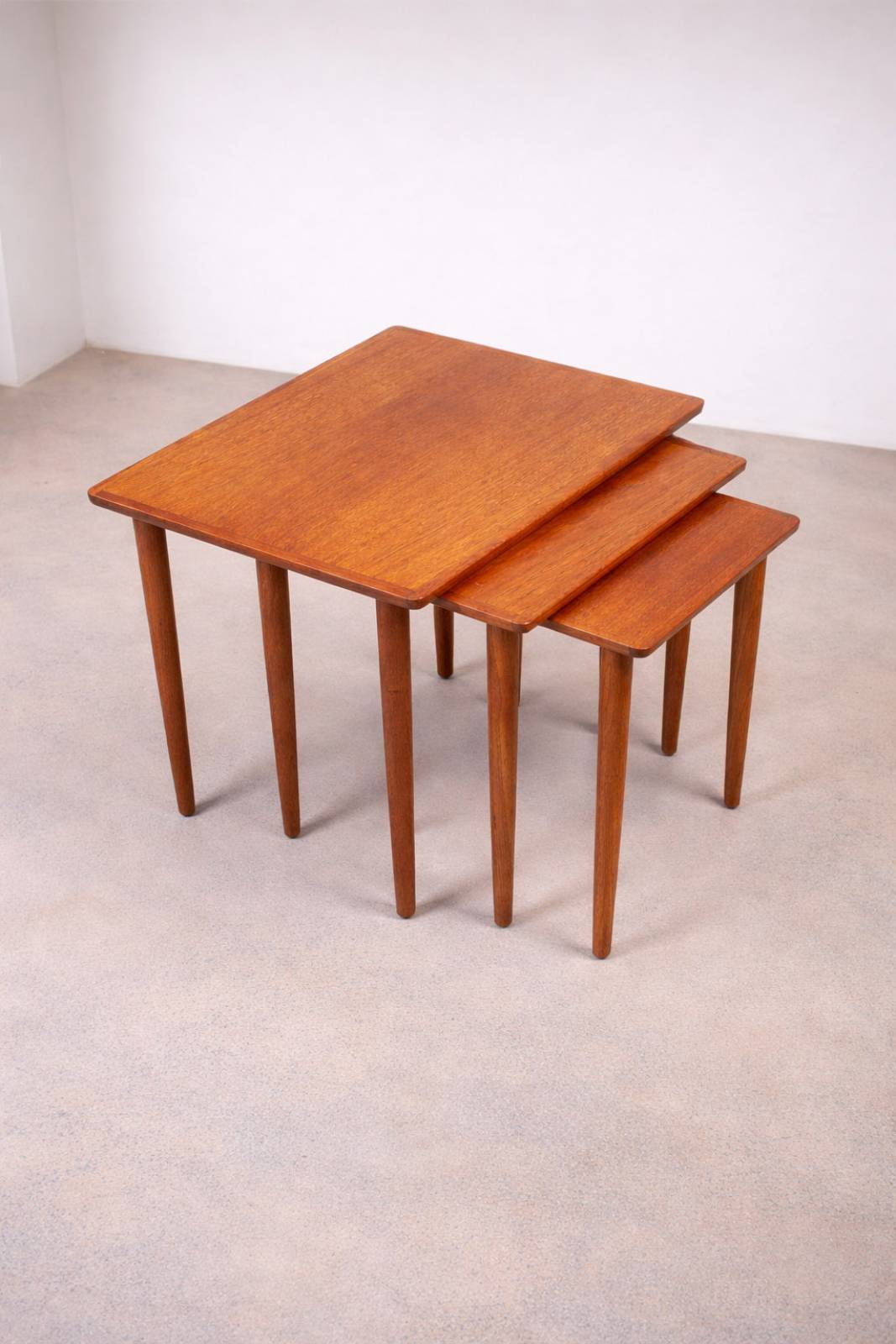1960s Danish Teak Nest Of Side Tables By H.W. Klein For Bramin thumbnails