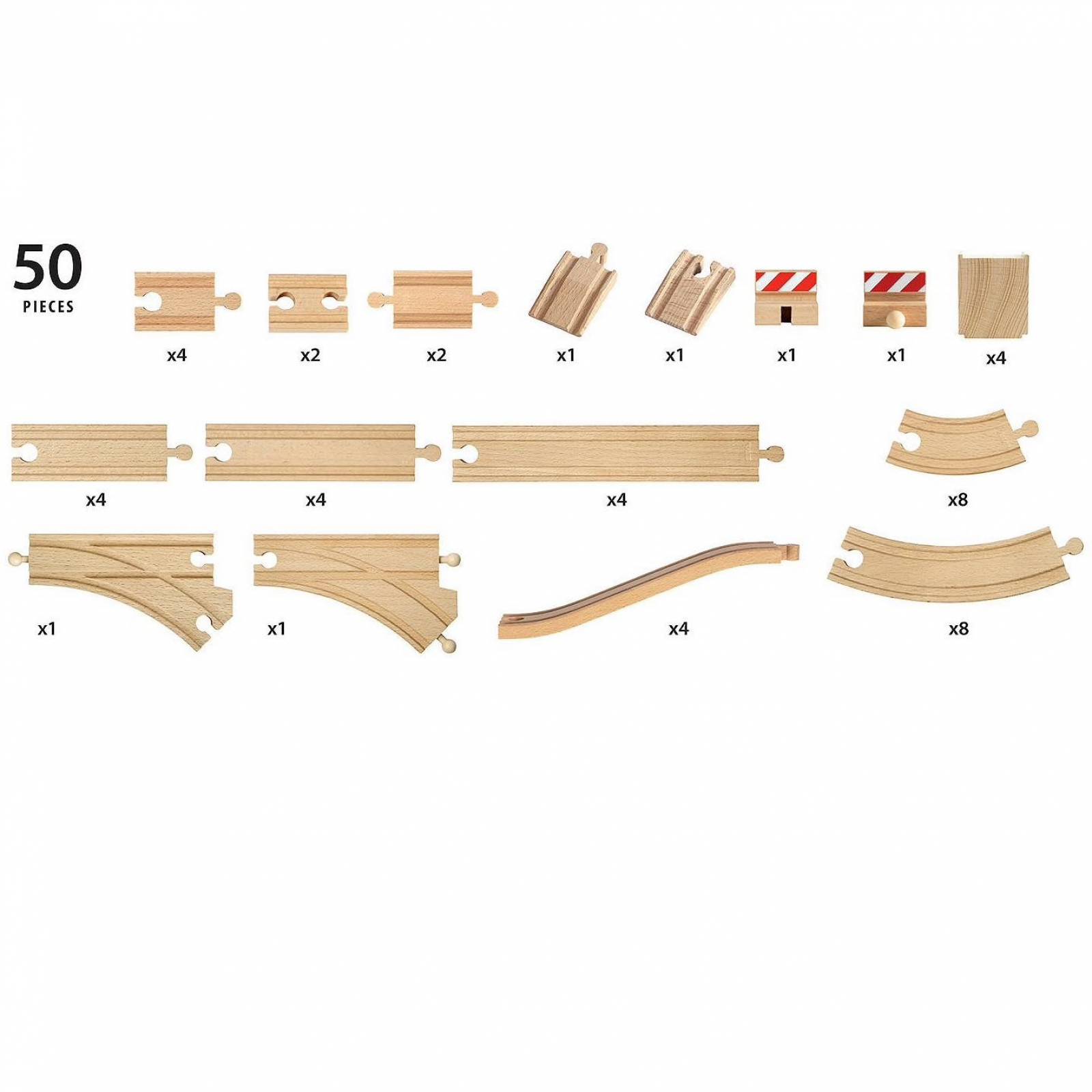 50 Piece Expansion Track BRIO Wooden Railway thumbnails