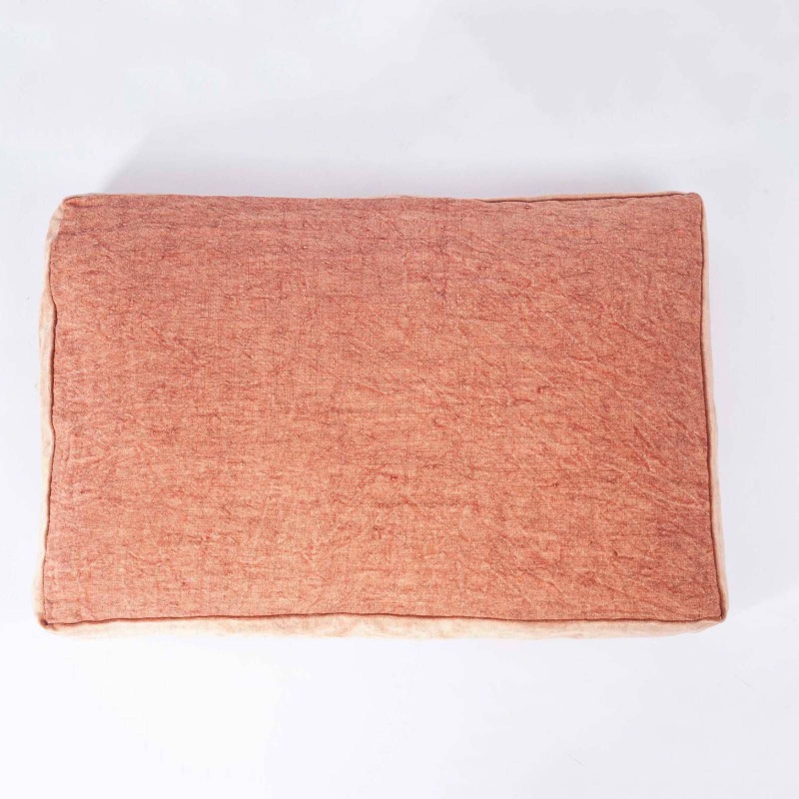 Alpha Rectangular Linen Cushion In Cinnamon 60x40
