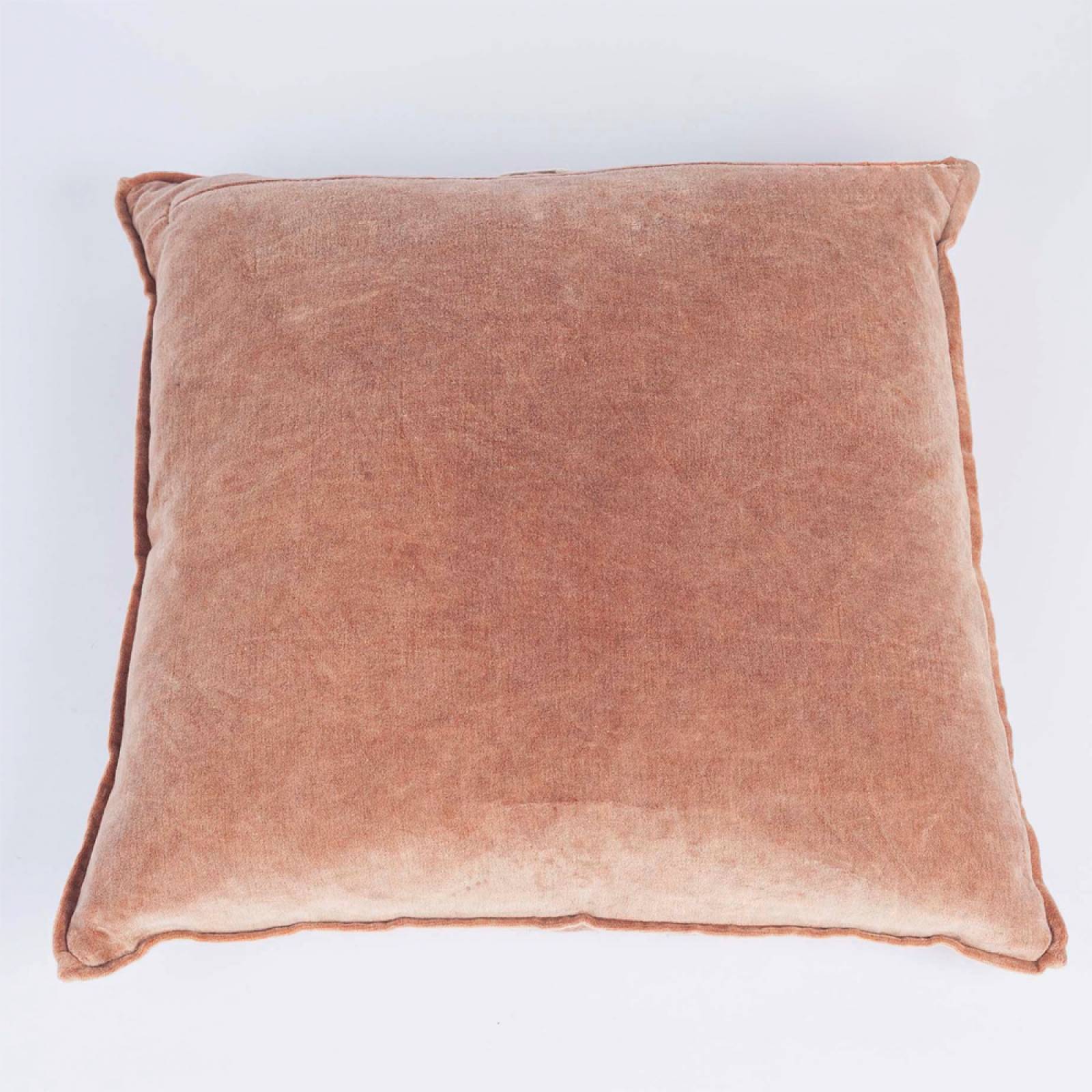 Alpha Square Linen & Velvet Cushion In Cinnamon 45x45 thumbnails