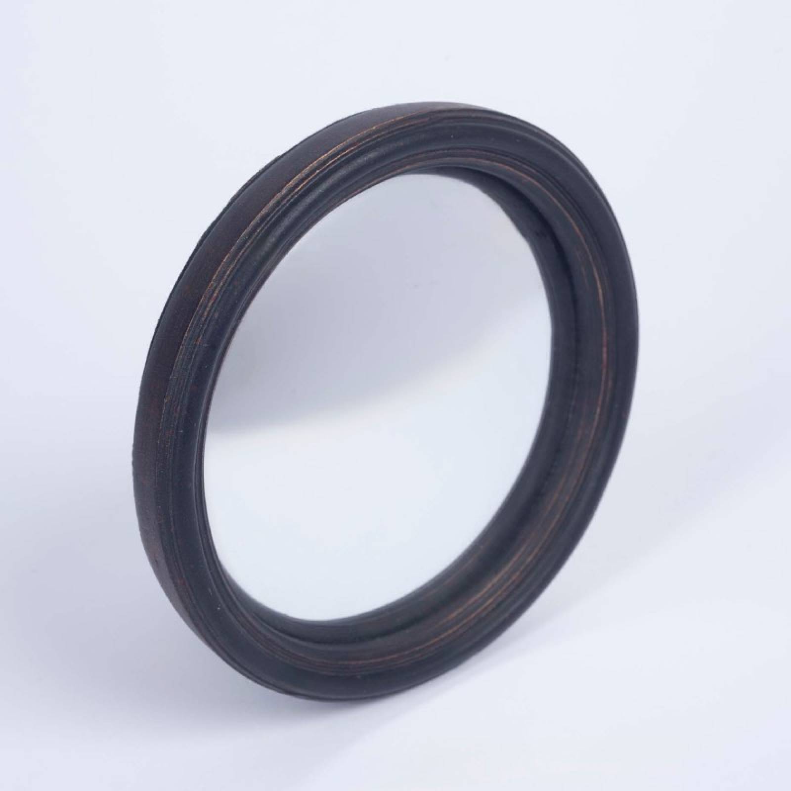 Antiqued Black Thin Framed Medium Convex Mirror D: 17cm MK7 thumbnails
