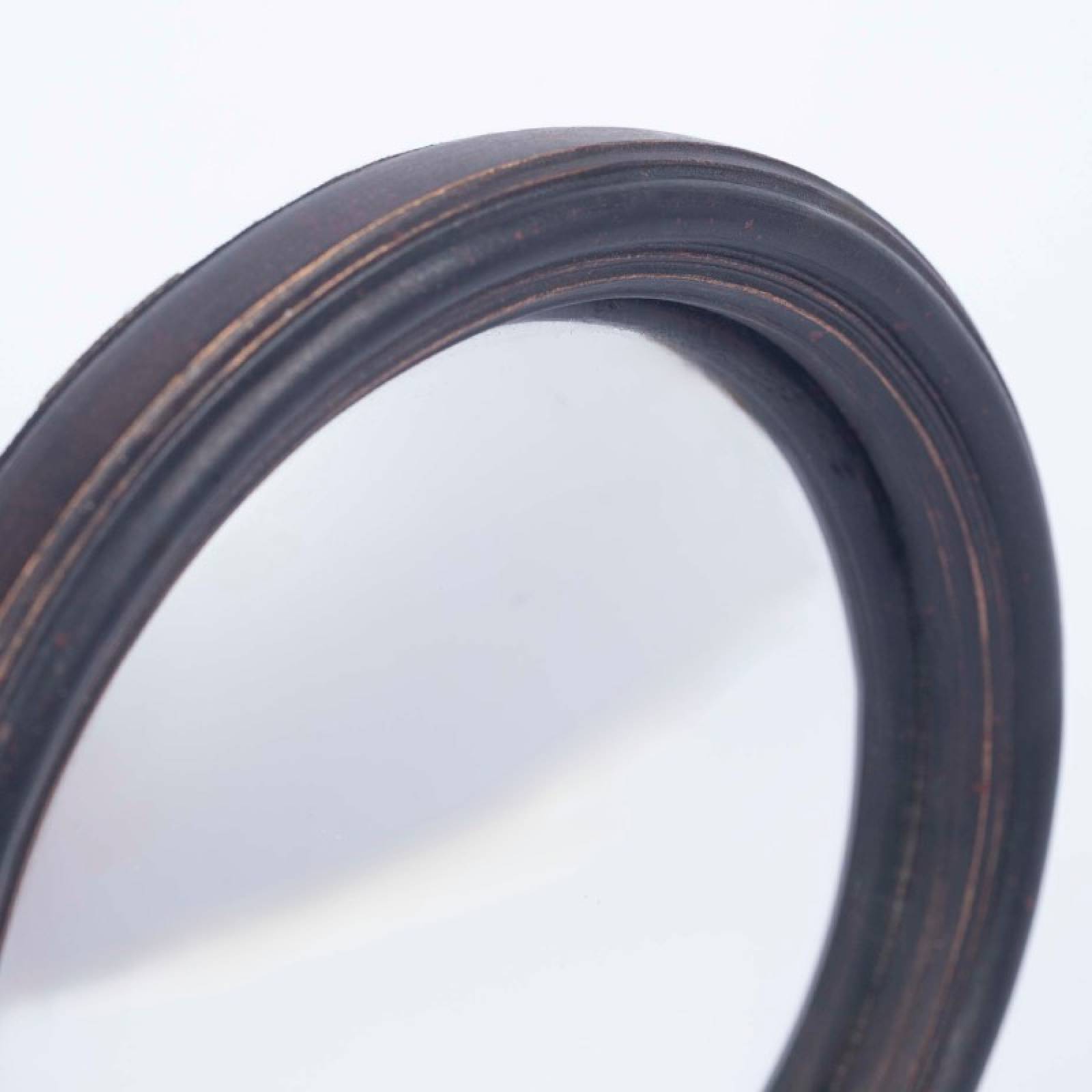 Antiqued Black Thin Framed Medium Convex Mirror D: 17cm MK7 thumbnails