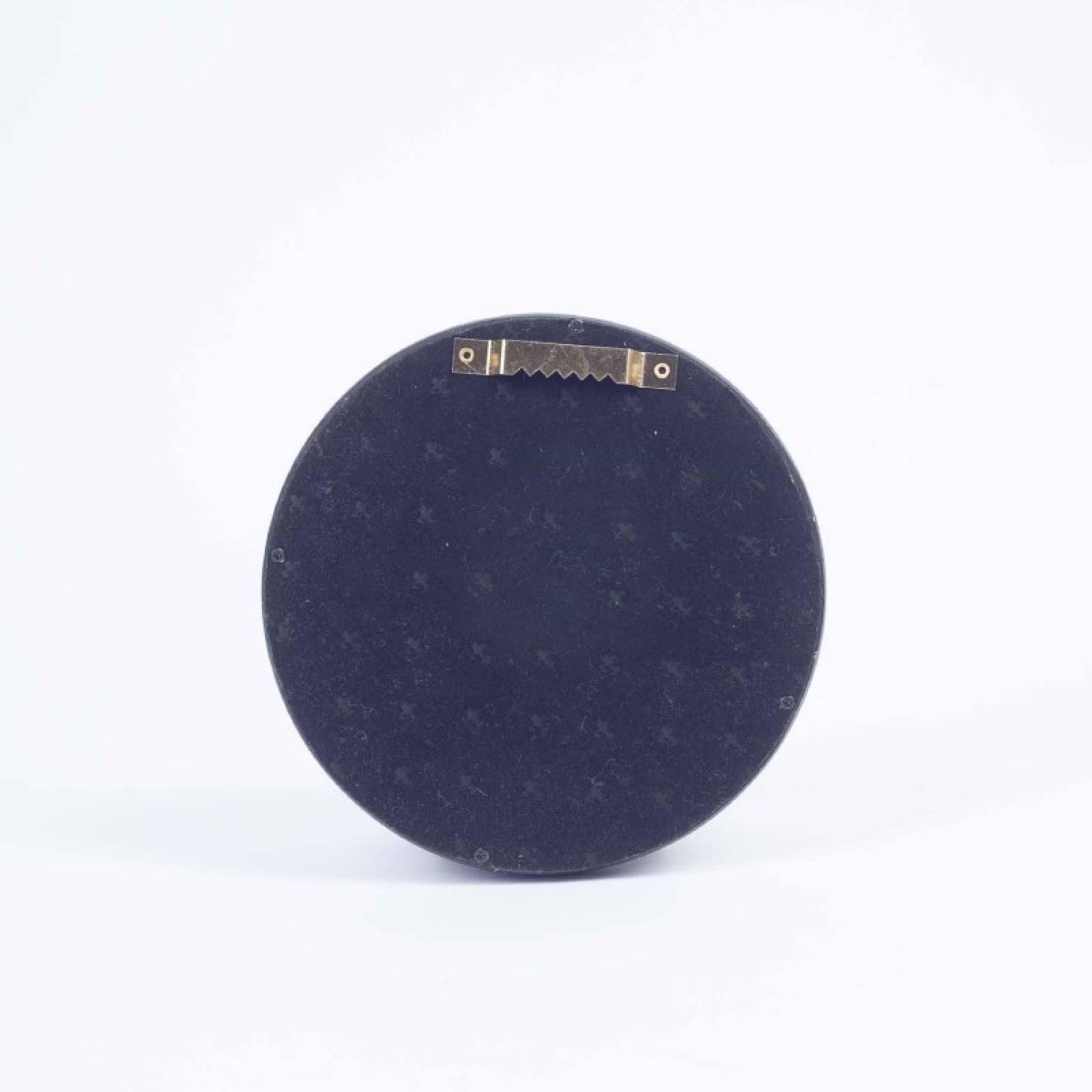 Antiqued Black Thin Framed Medium Convex Mirror D: 17cm MK7 thumbnails