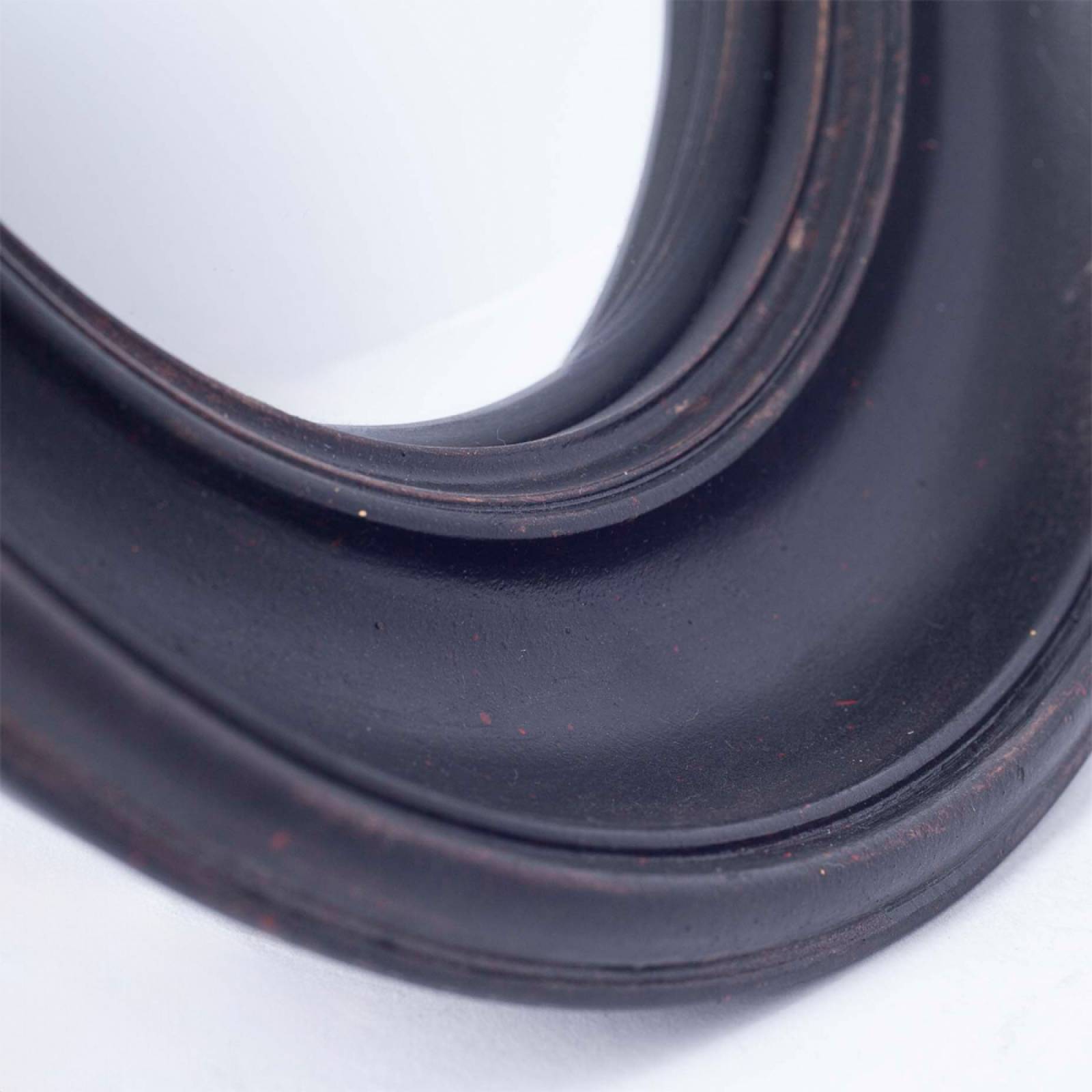 Antiqued Black Deep Framed Medium Convex Mirror D:23cm thumbnails
