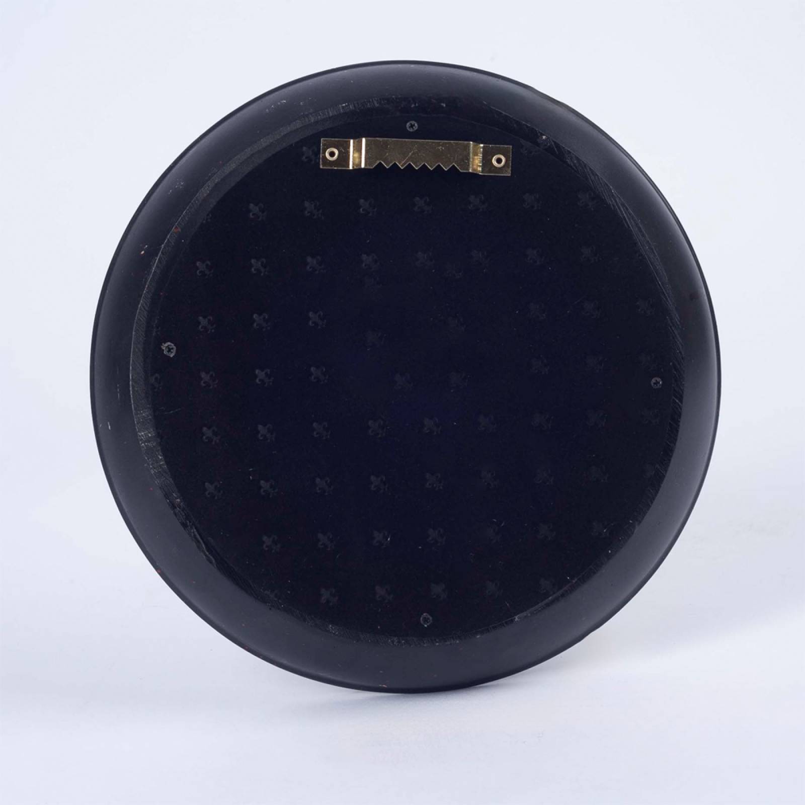 Antiqued Black Deep Framed Medium Convex Mirror D:23cm thumbnails