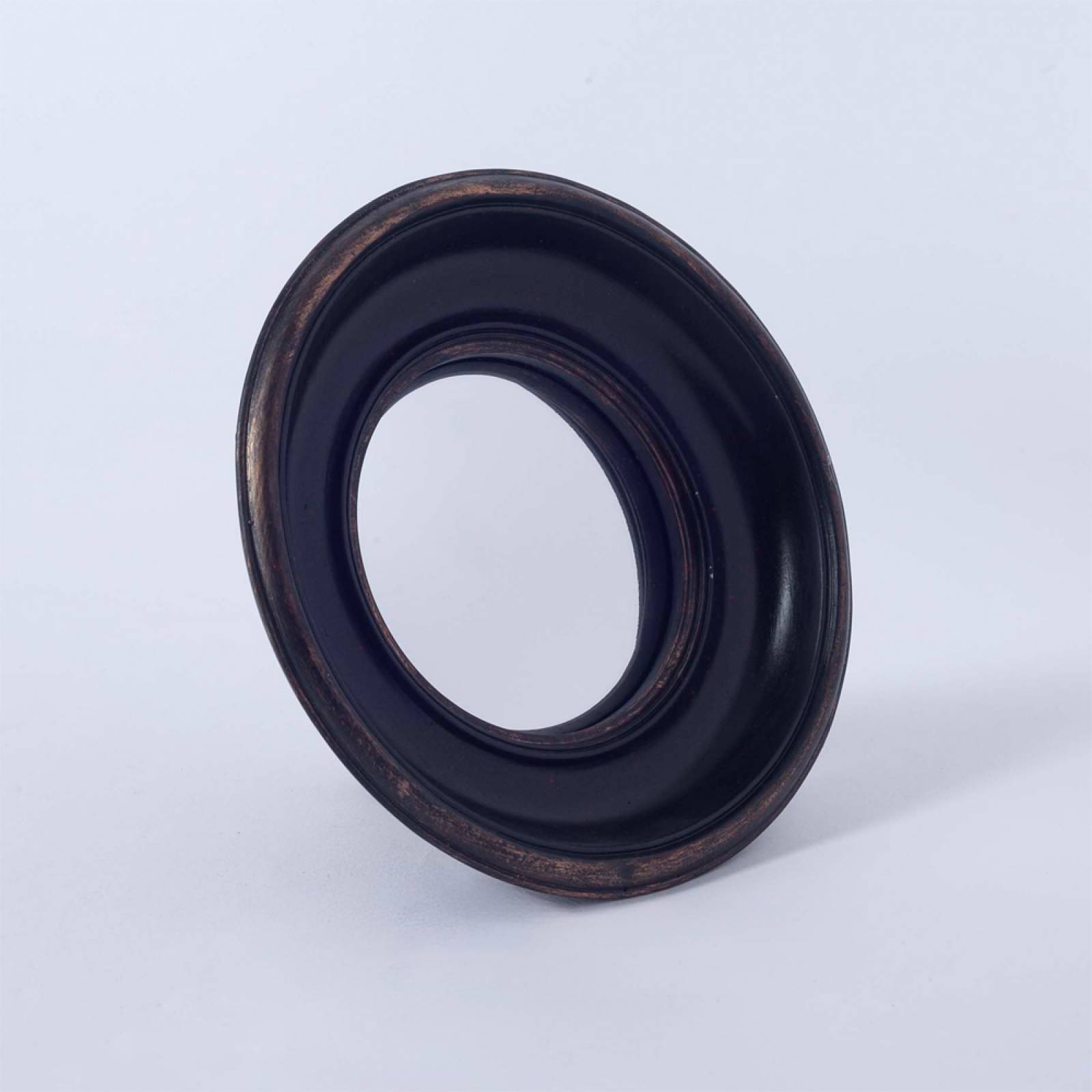 Antiqued Black Deep Framed Small Convex Mirror D:19cm thumbnails