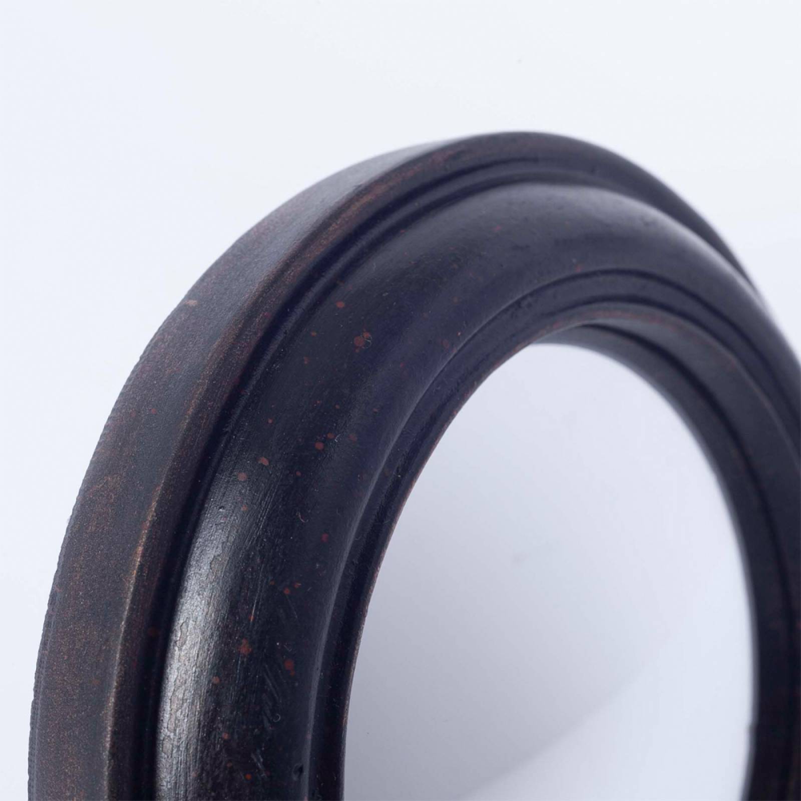 Antiqued Black Rounded Frame Small Convex Mirror D: 14cm thumbnails