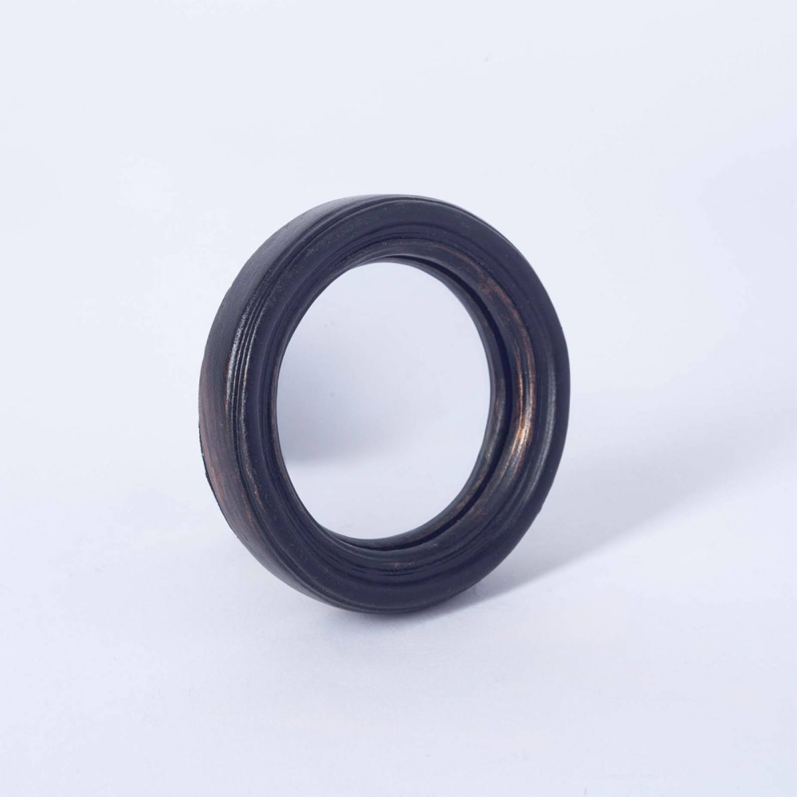 Antiqued Black Thin Framed Extra Small Convex Mirror D:9.5cm thumbnails