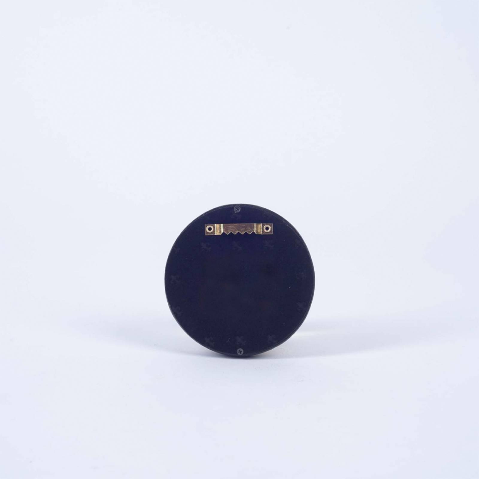 Antiqued Black Thin Framed Extra Small Convex Mirror D:9.5cm thumbnails