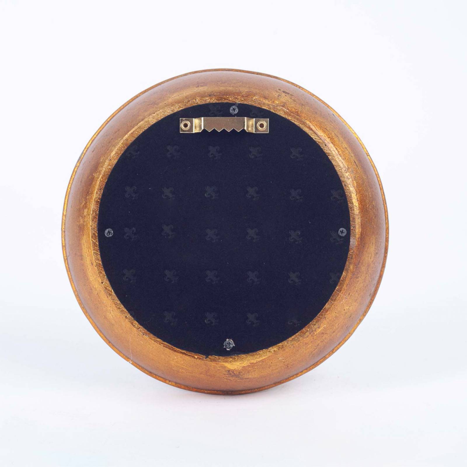 Antiqued Gold Deep Framed Extra Small Convex Mirror D:16cm thumbnails