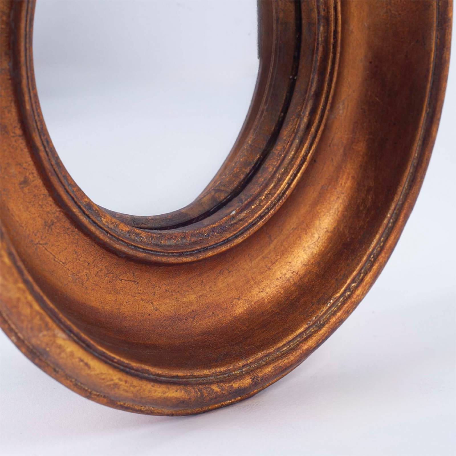 Antiqued Gold Deep Framed Small Convex Mirror D:19cm thumbnails