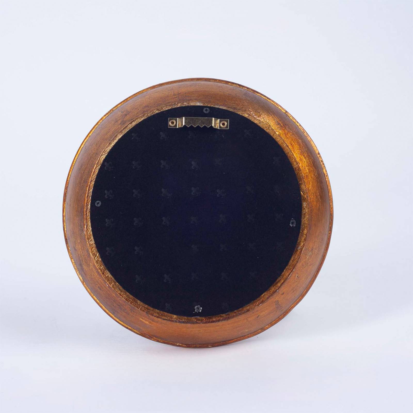 Antiqued Gold Deep Framed Small Convex Mirror D:19cm thumbnails