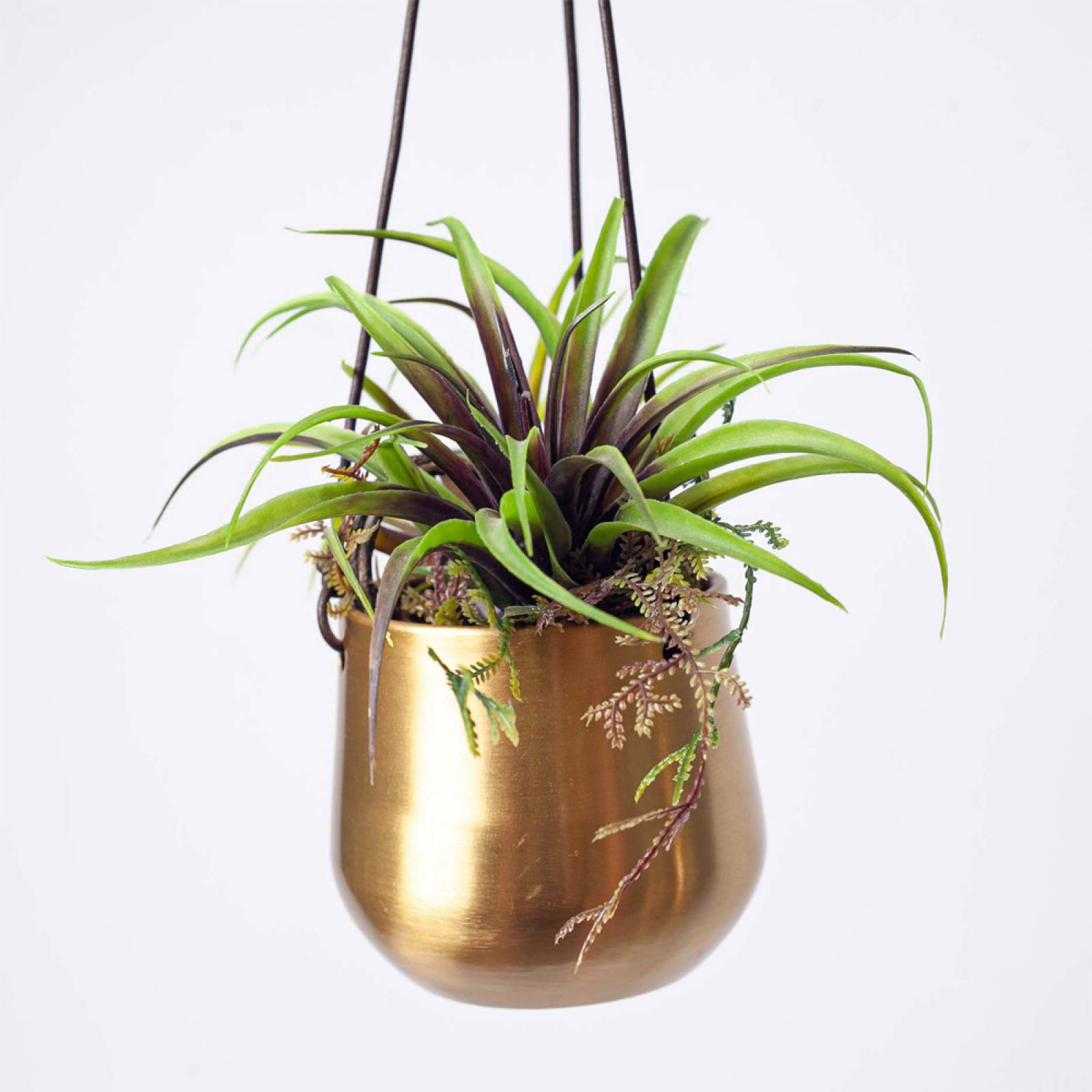 Atsu Small Brass Hanging Planter 9x11cm thumbnails