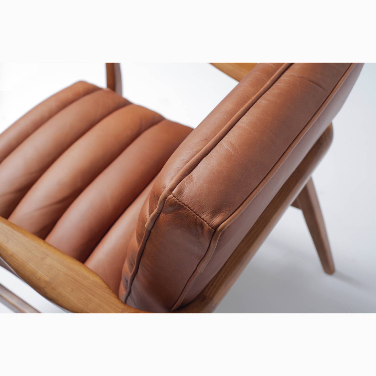The Auto Oak Armchair in Distressed Brown Leather thumbnails