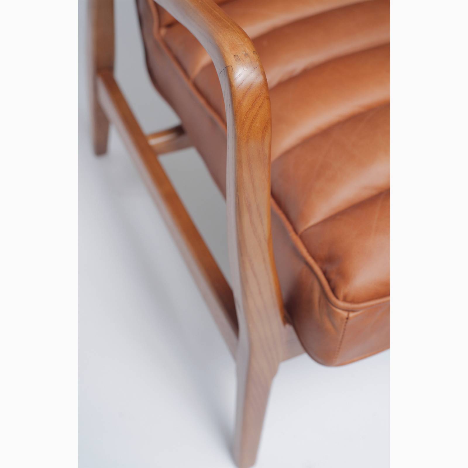 The Auto Oak Armchair in Distressed Brown Leather thumbnails