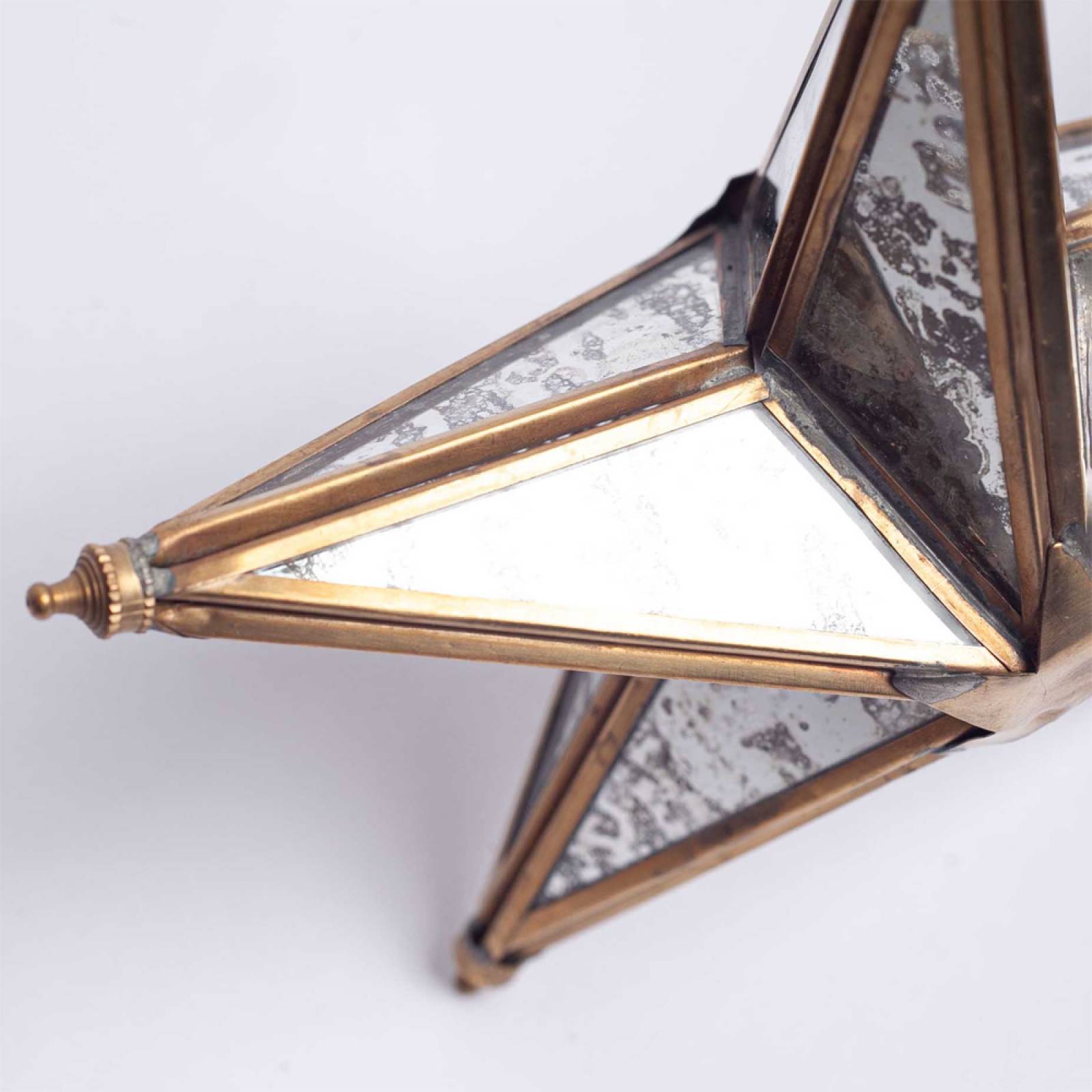 Bakara Star Glass Tree Topper In Antique Brass thumbnails