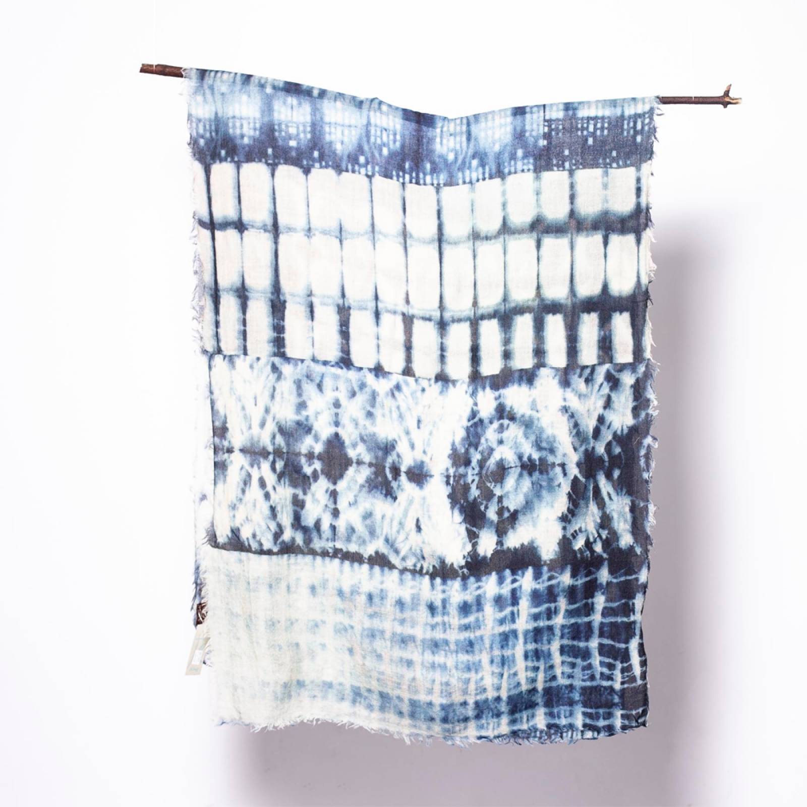 Bari Tie-Dye Storm Wool Scarf By Jo Edwards thumbnails