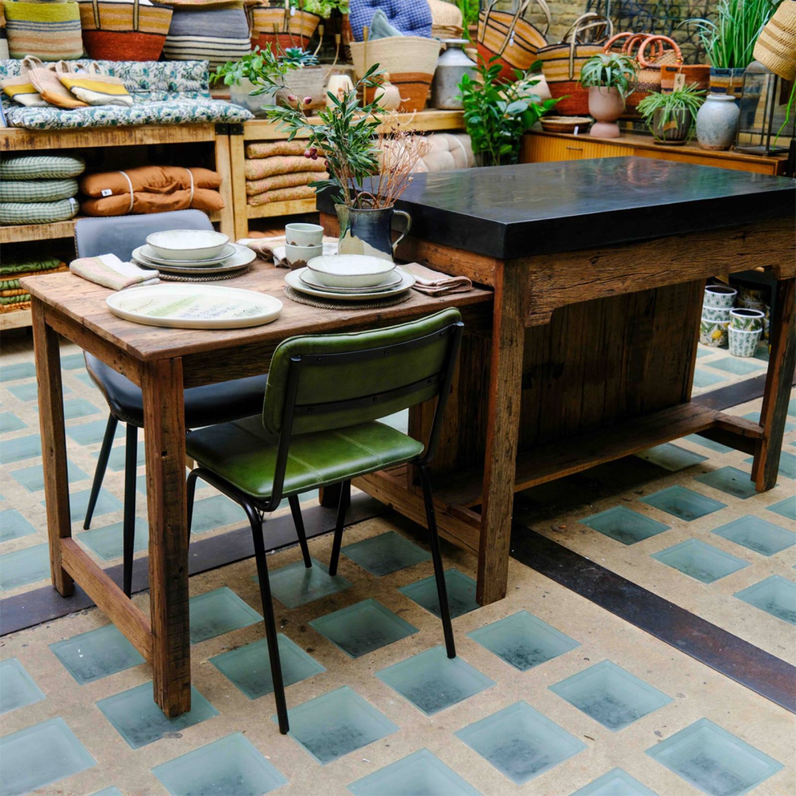 Black Marble Counter Unit With Sliding Table thumbnails