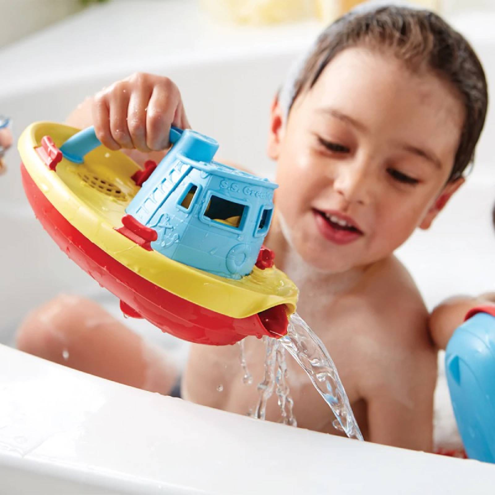 Blue Top Pouring Tug Boat By Green Toys 6m+ thumbnails
