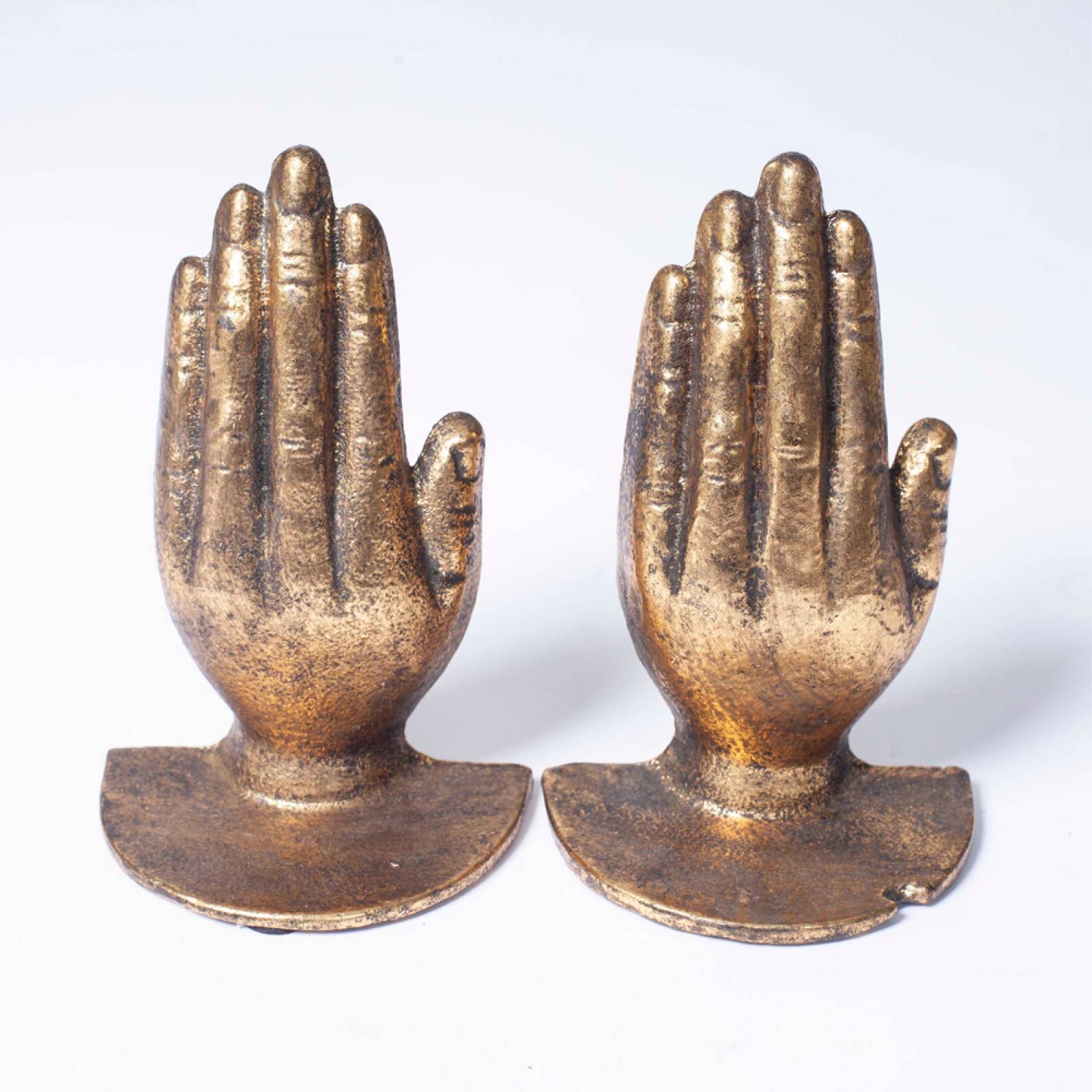 Pair Of Brass Hand Bookends thumbnails