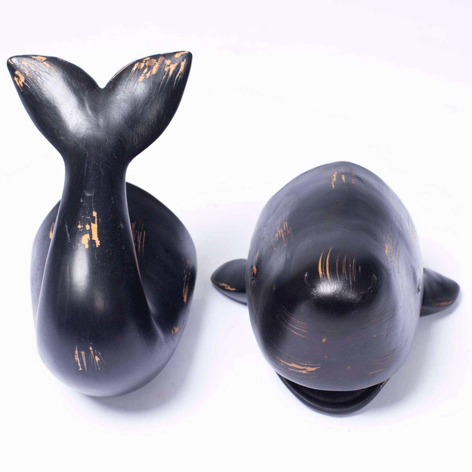 Pair Of Whale Bookends In Distressed Resin thumbnails