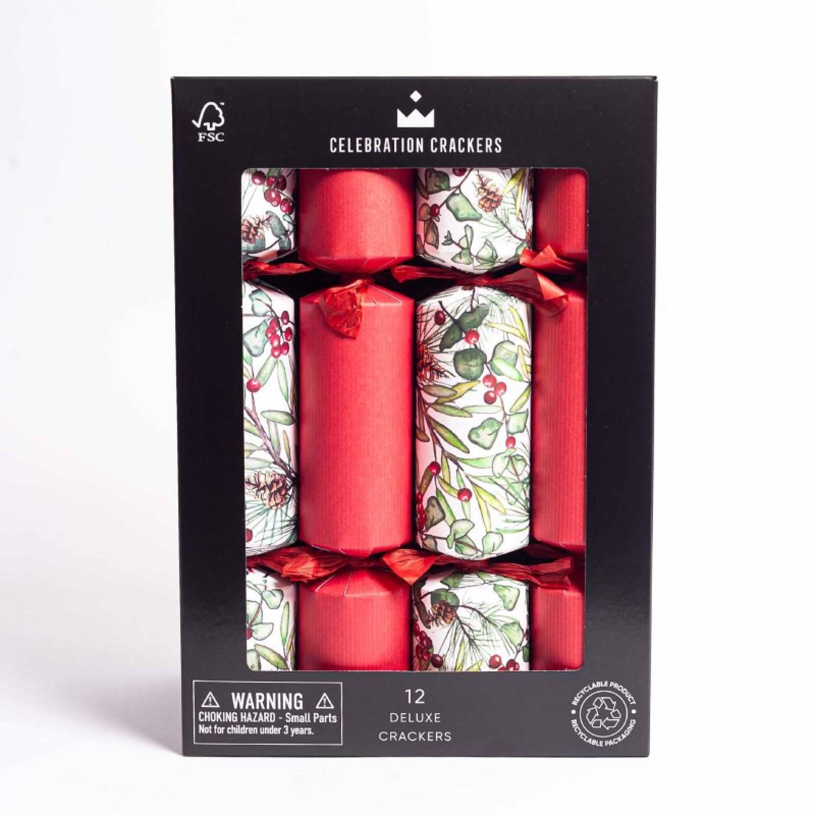 Box Of 12 Christmas Sprig Christmas Crackers