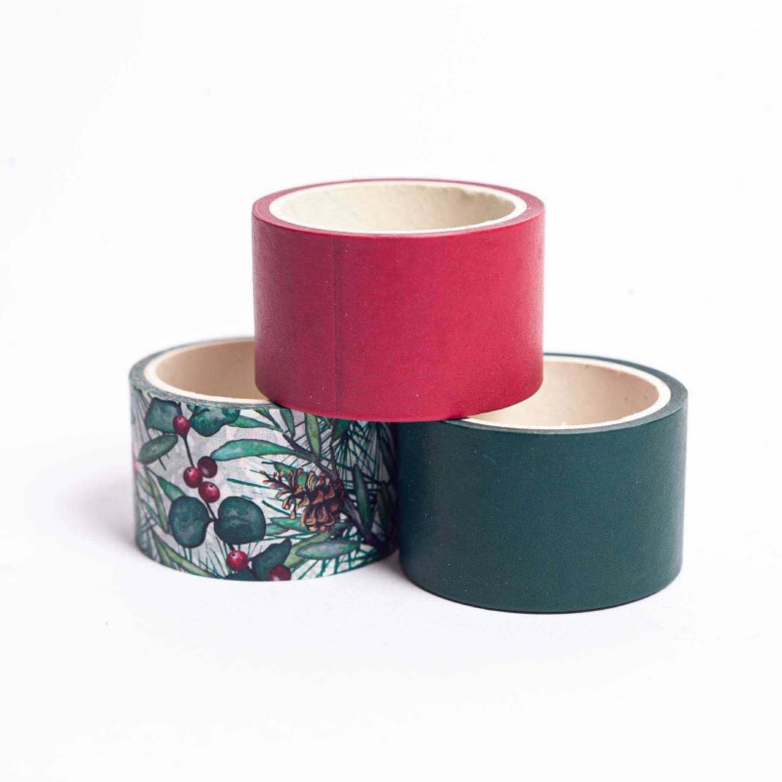 Box Of 3 Rolls Of Christmas Sprig Washi Tape