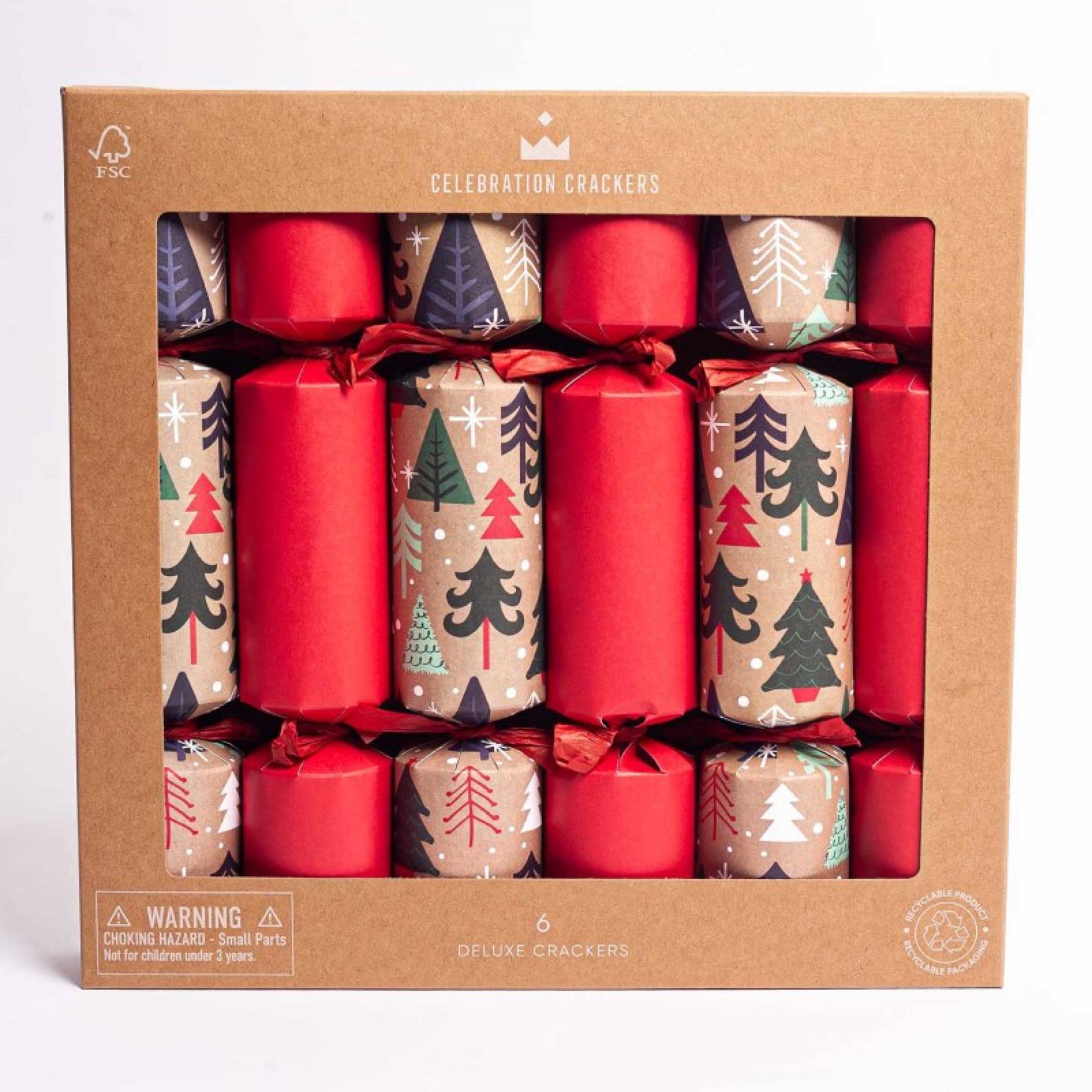 Box Of 6 Christmas Forest Christmas Crackers