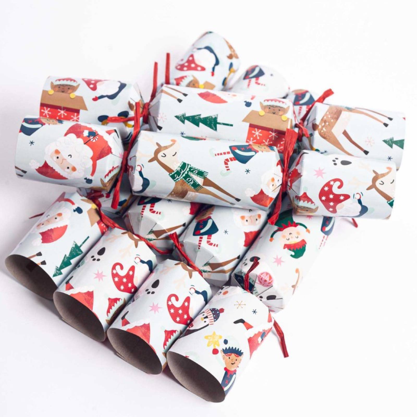 Box Of 6 Festive Snap Game Christmas Crackers thumbnails