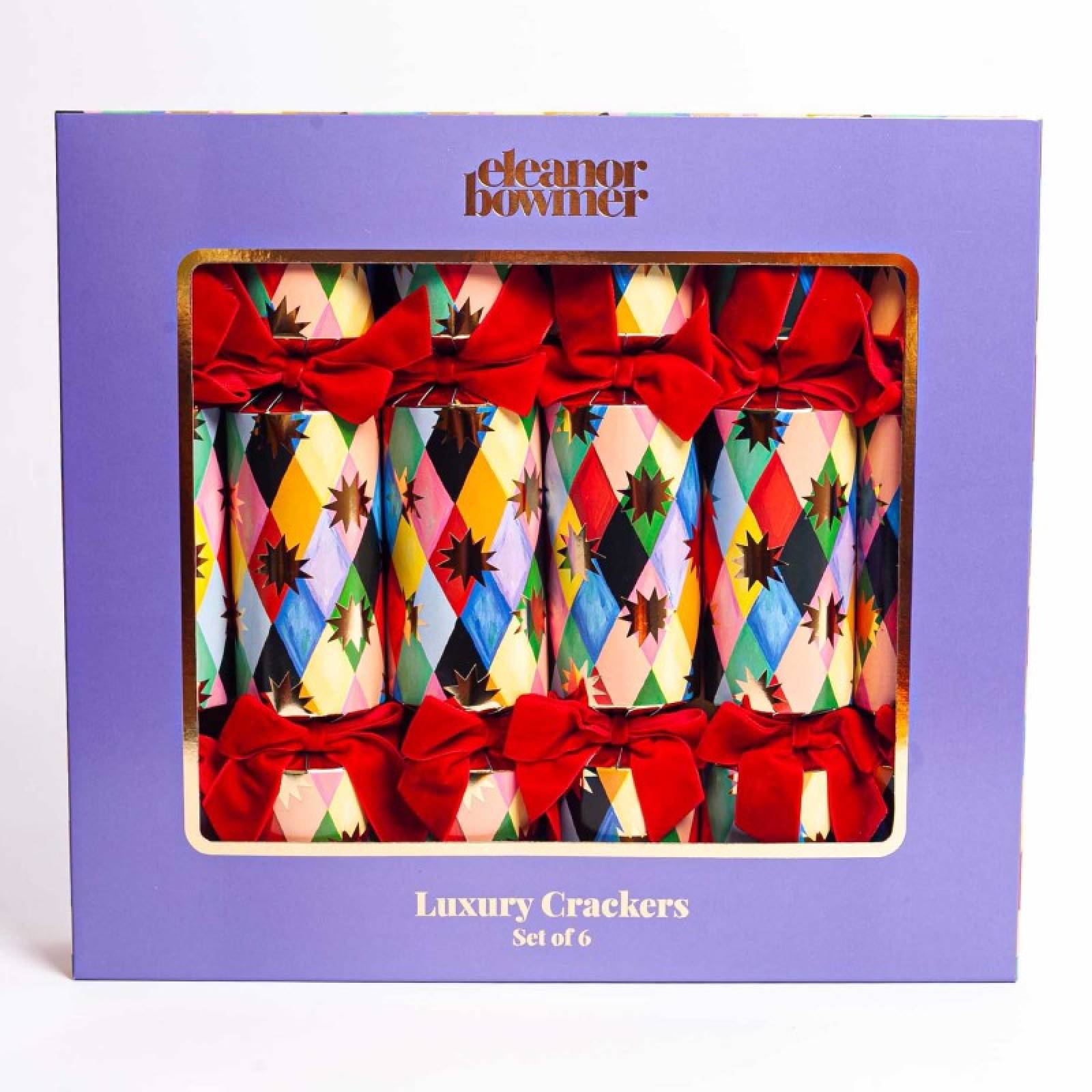 Box Of 6 Luxury Harlequin Christmas Crackers