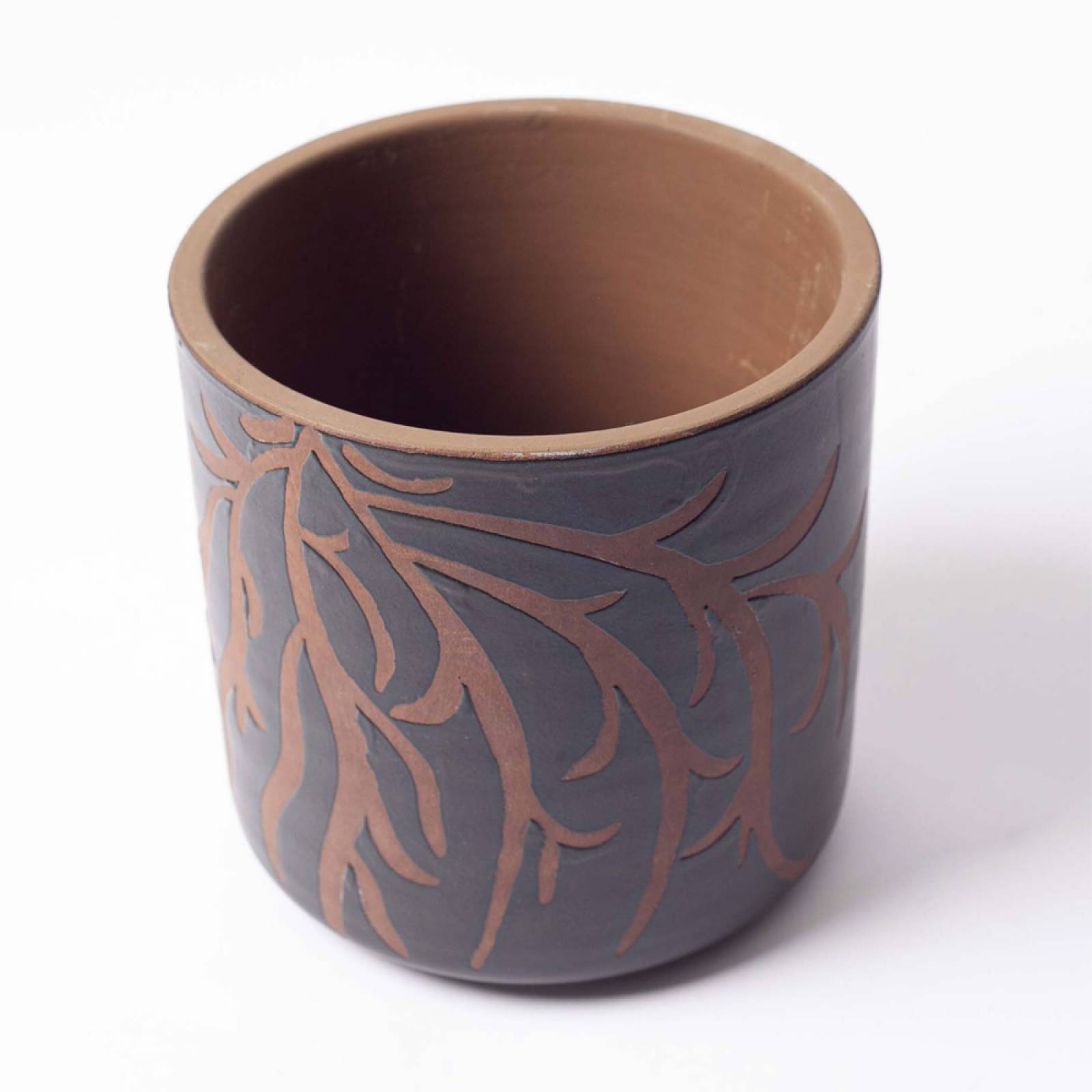 Branch Imprint Terracotta Flower Pot H:16cm thumbnails