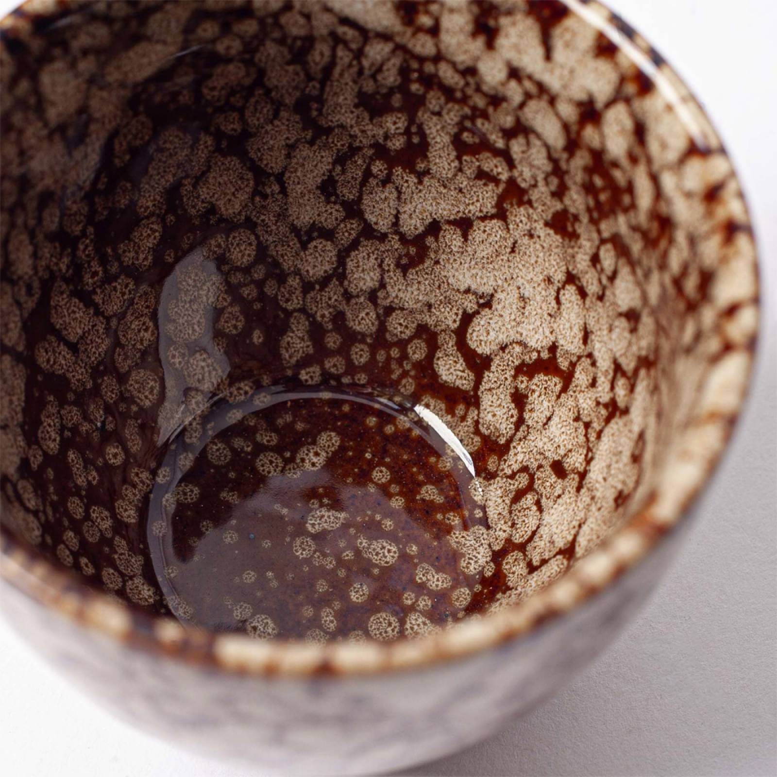 Brown Mottled Ceramic Cup H:7cm thumbnails