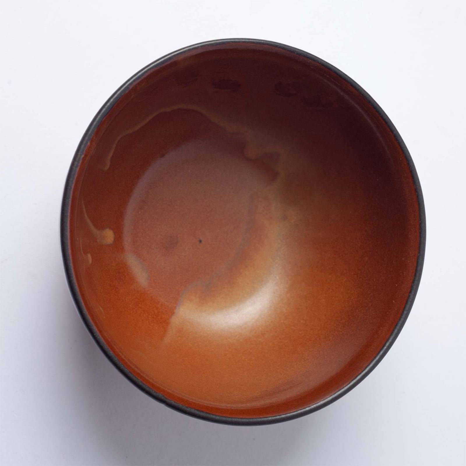 Brown Stoneware Bowl With Two Tone Glaze thumbnails