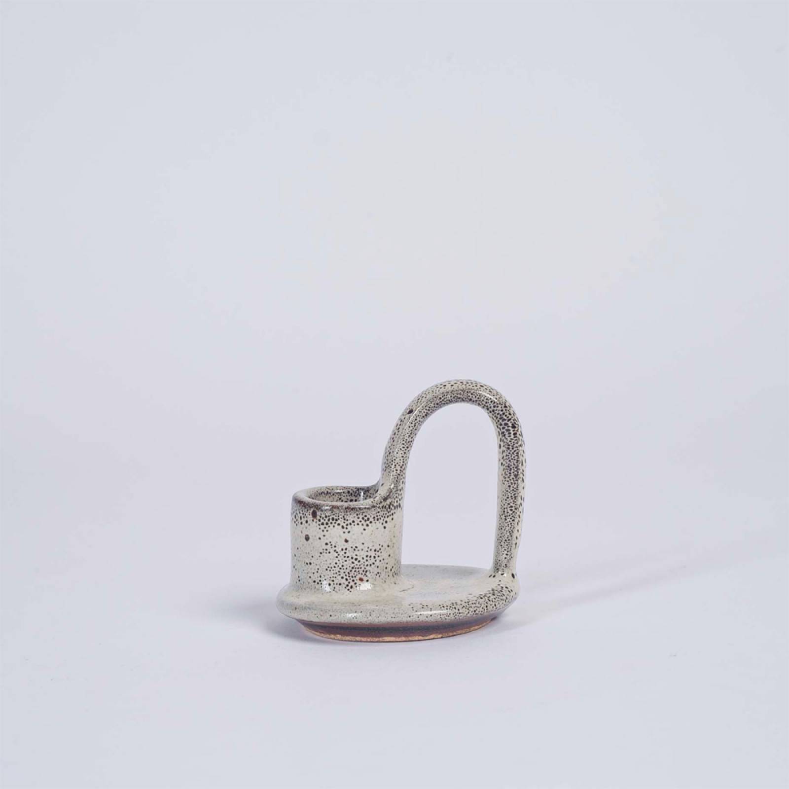 Ceramic Candle Holder In Tawny Brown thumbnails