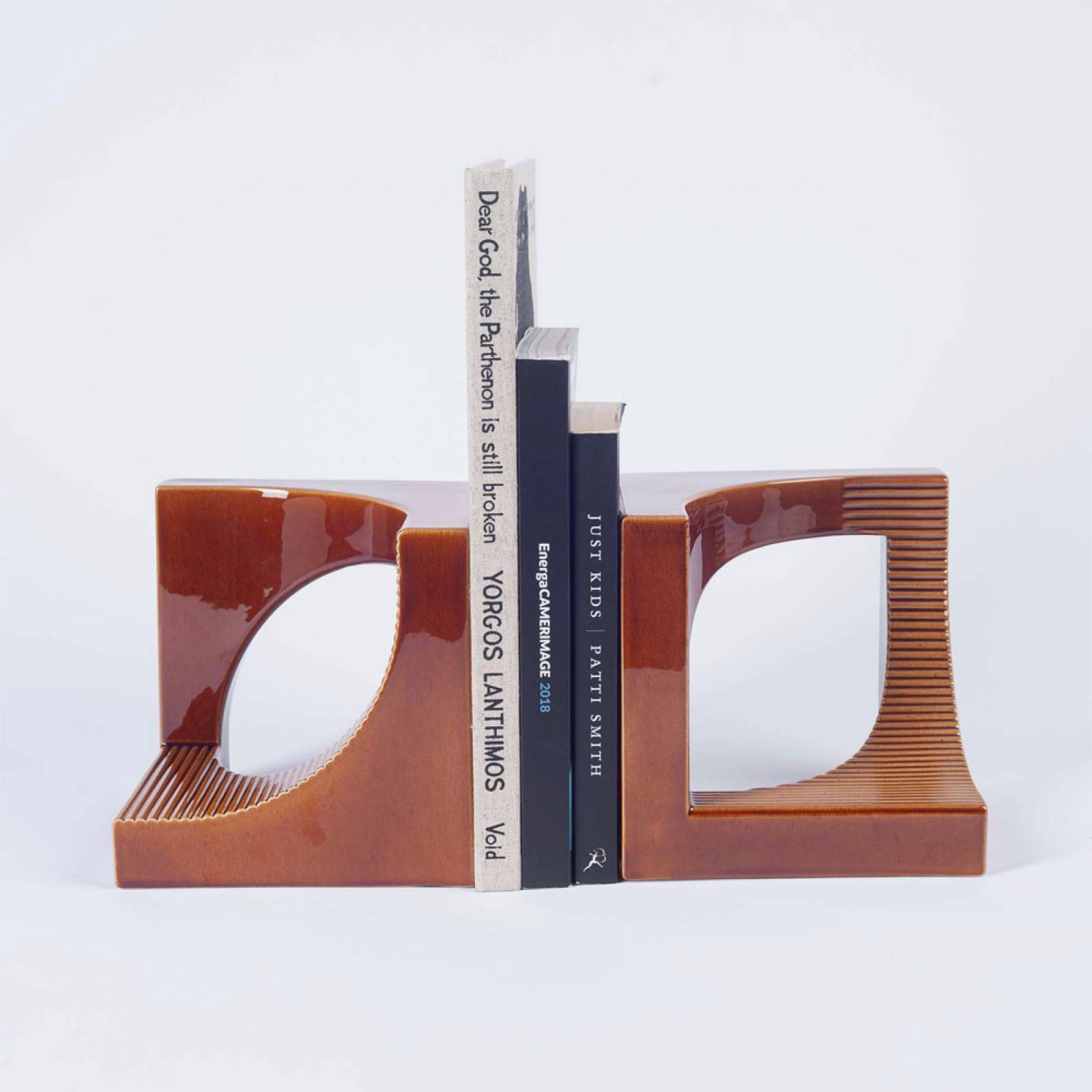 Ceramic Gio Bookends In Caramel thumbnails