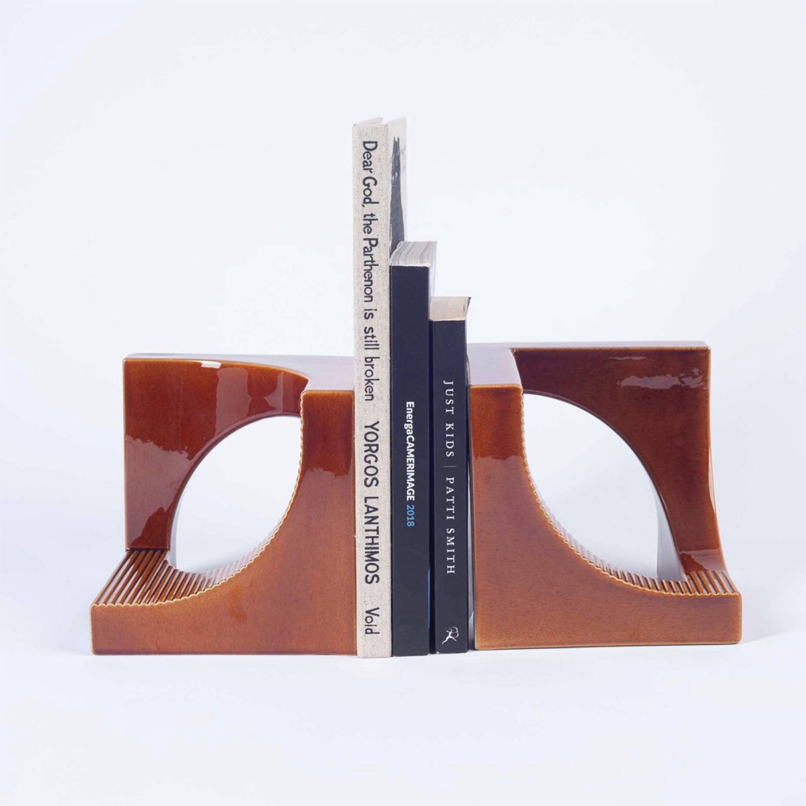 Ceramic Gio Bookends In Caramel thumbnails