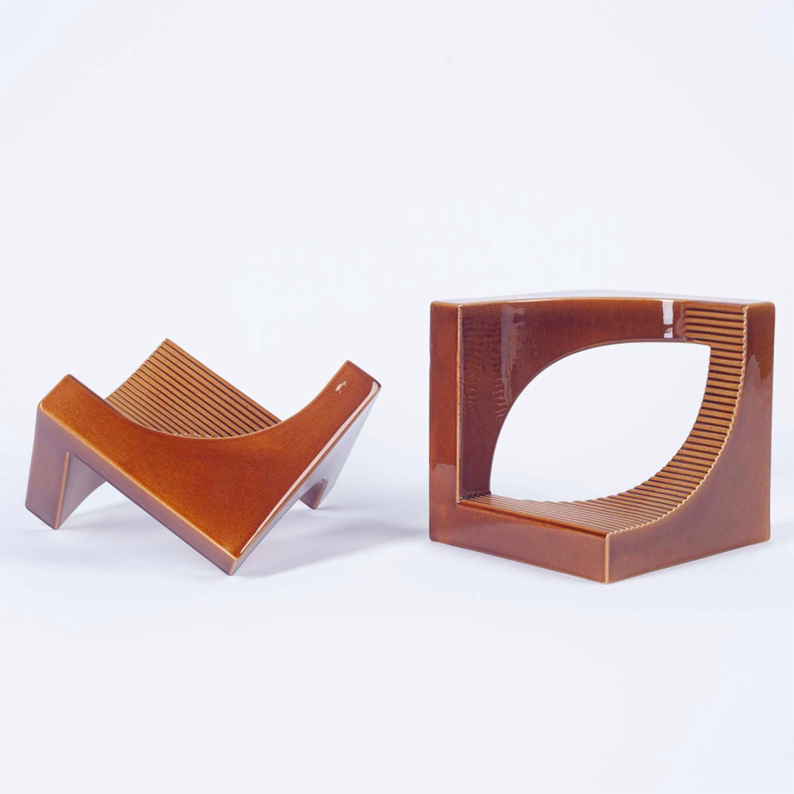 Ceramic Gio Bookends In Caramel thumbnails